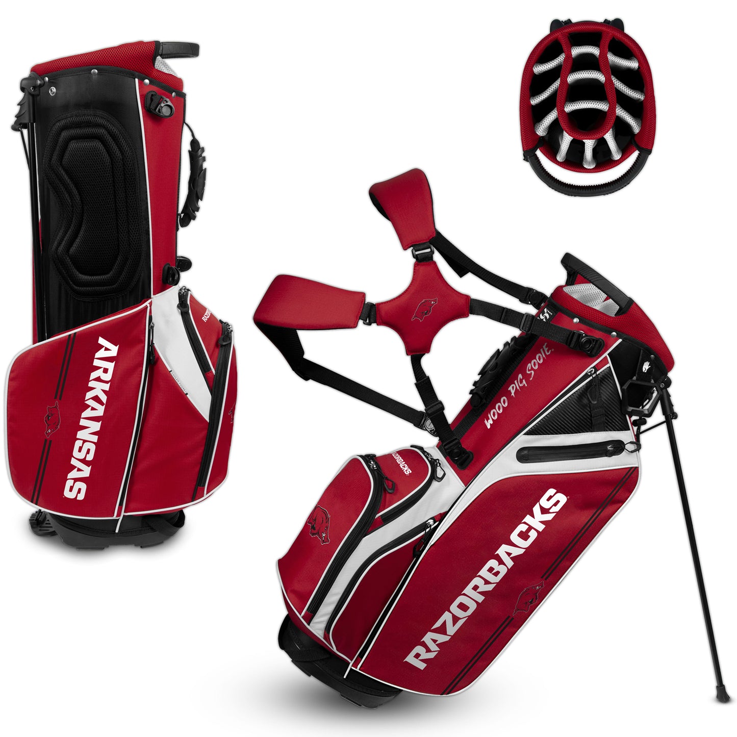 WinCraft Arkansas Razorbacks Caddie Carry Hybrid Golf Bag