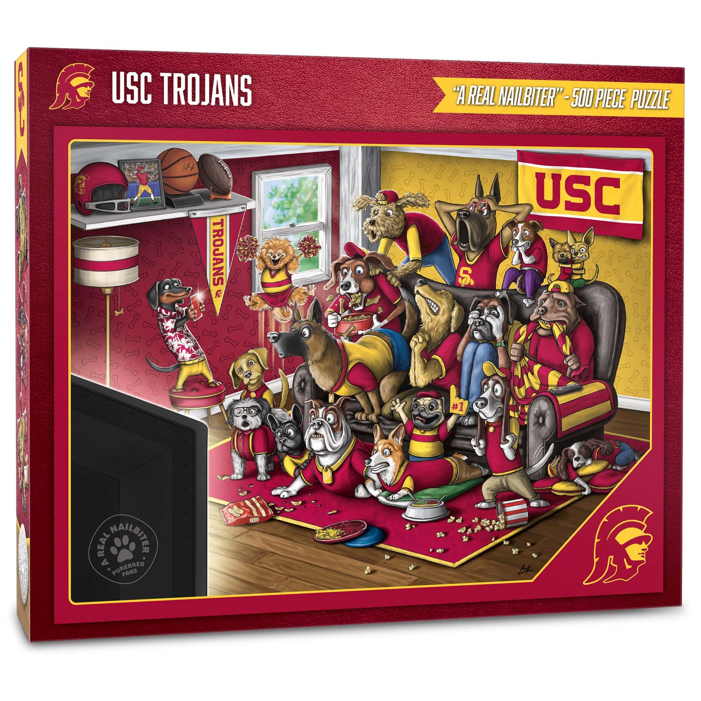 USC Trojans Purebred Fans 18'' x 24'' A Real Nailbiter 500-Piece Puzzle