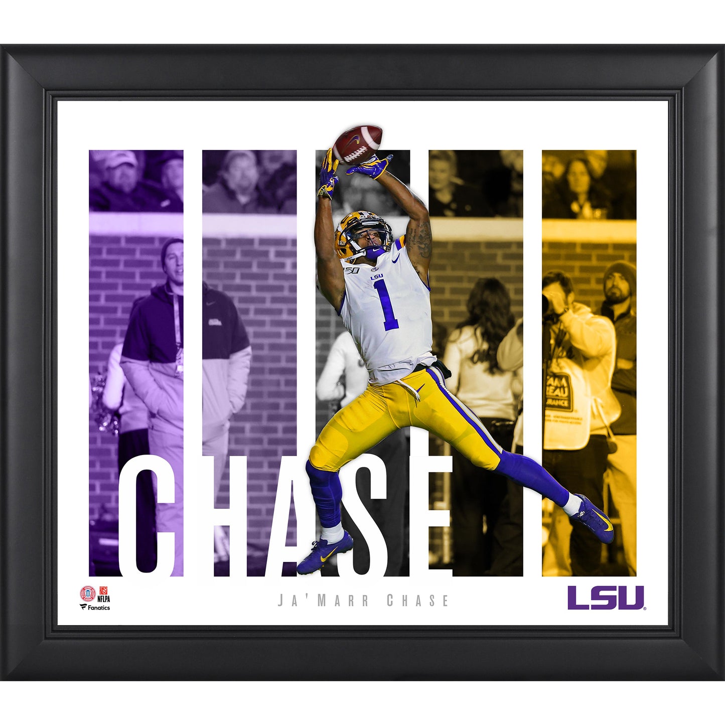 Ja'Marr Chase LSU Tigers Framed 15" x 17" Player Panel Collage