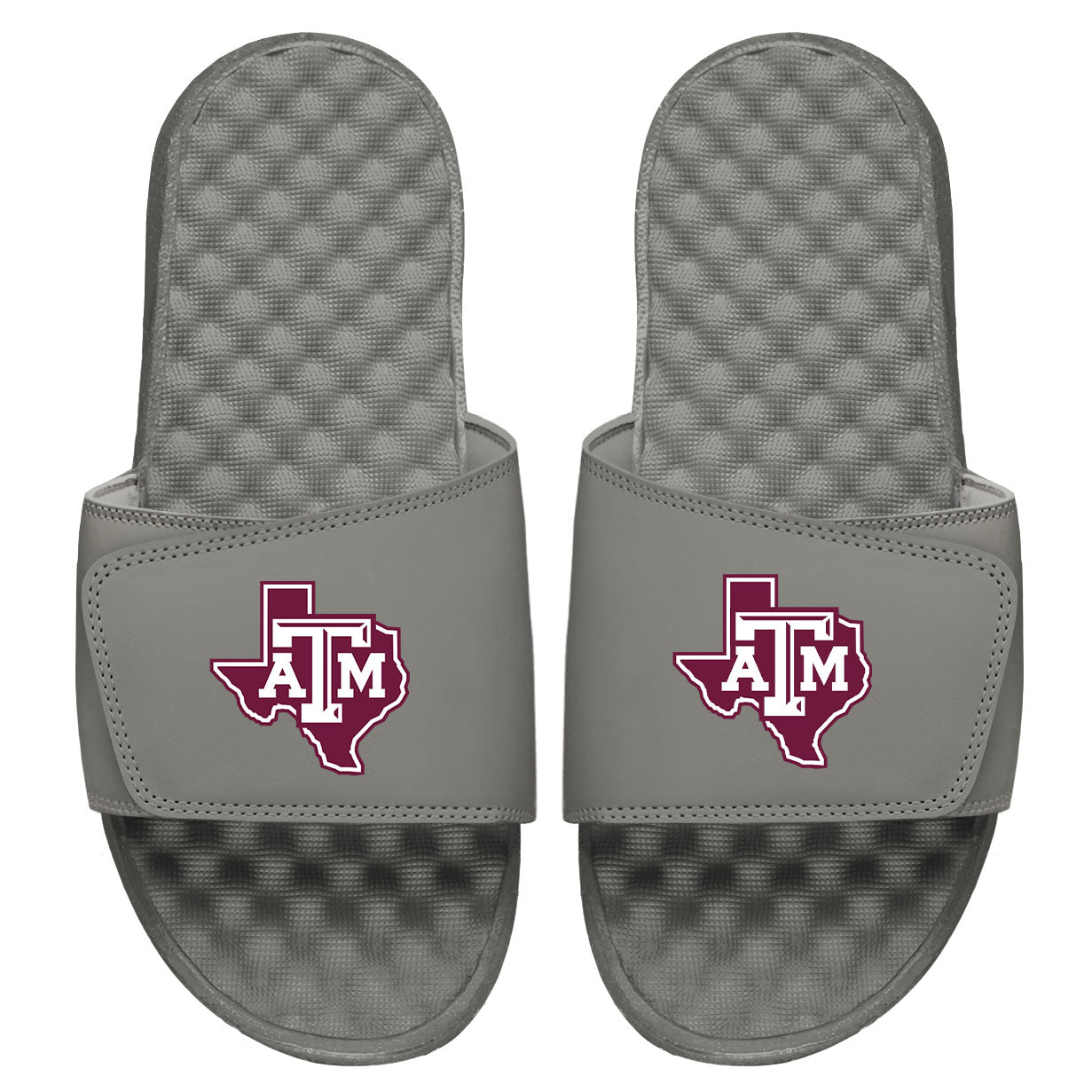 Men's ISlide Gray Texas A&M Aggies State Logo Slide Sandals