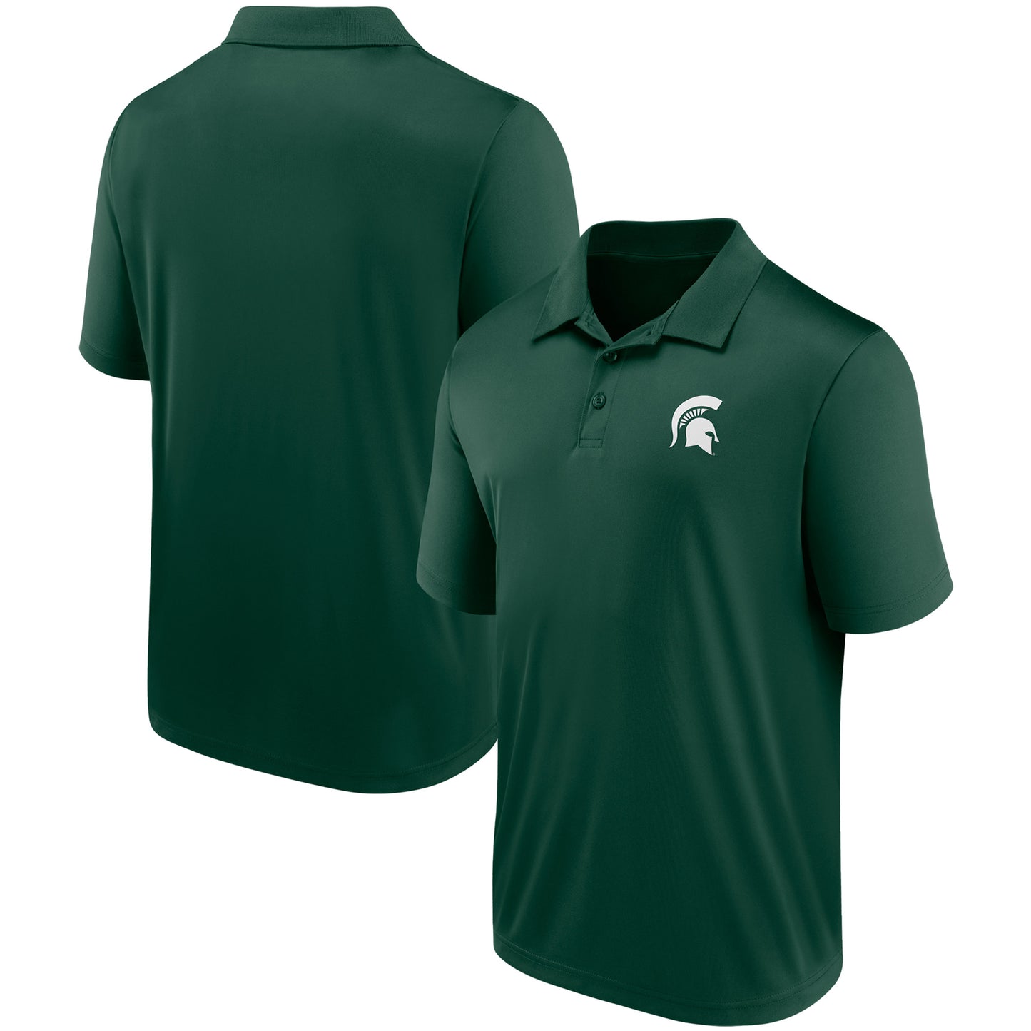 Men's Green Michigan State Spartans Primary Logo Polo