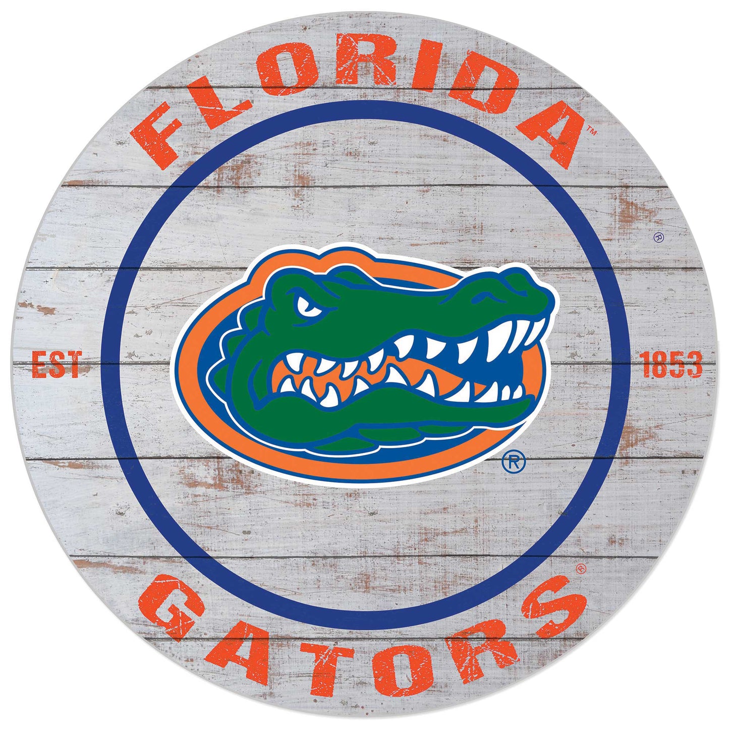 Florida Gators 20'' x 20'' Indoor/Outdoor Weathered Circle Sign