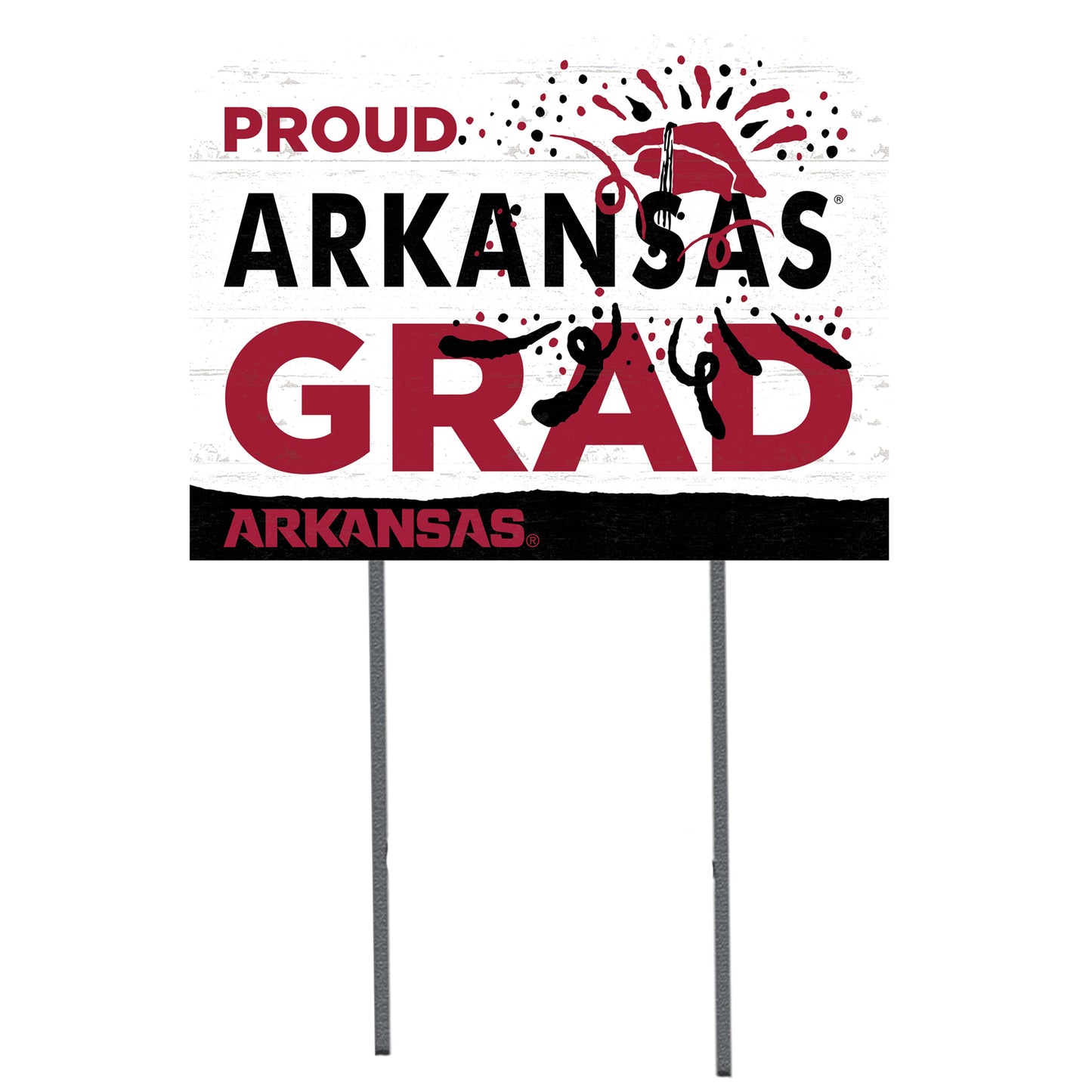 Arkansas Razorbacks 18'' x 24'' Proud Grad Yard Sign