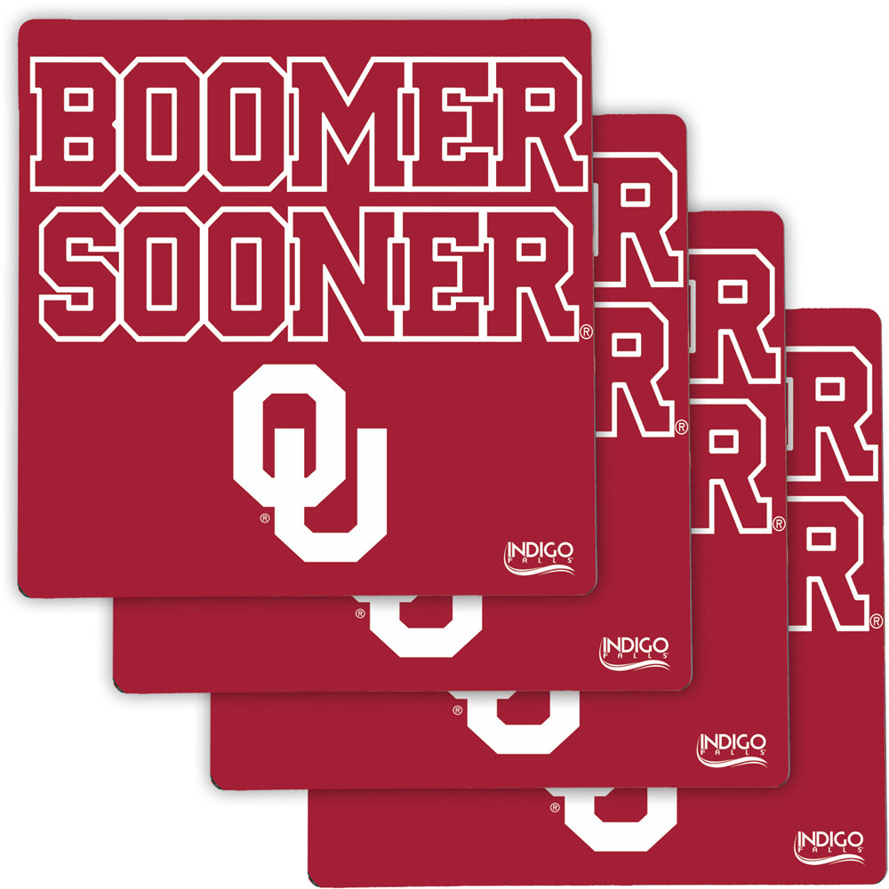 Oklahoma Sooners Four-Pack Specialty Coaster Set