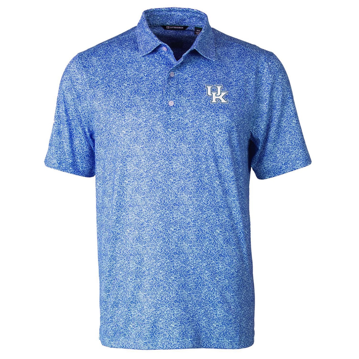 Men's Cutter & Buck Royal Kentucky Wildcats Pike Constellation Print Stretch Polo