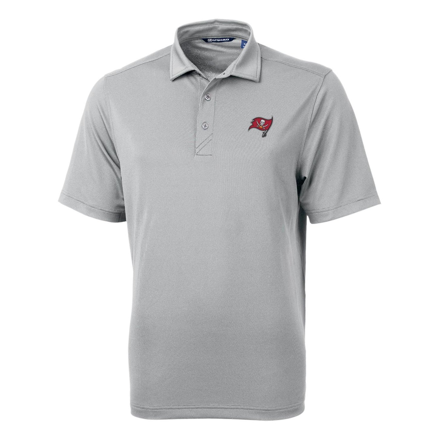 Men's Cutter & Buck Gray Tampa Bay Buccaneers Virtue Eco Pique Recycled Polo