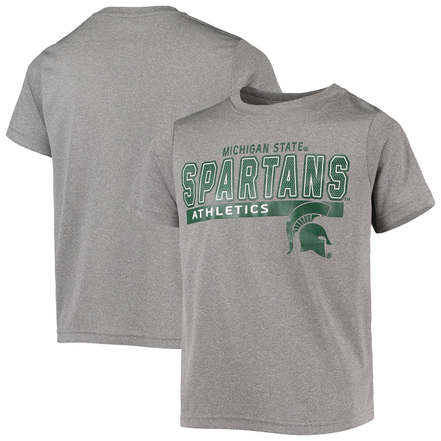 Youth Heathered Gray Michigan State Spartans Athletics T-Shirt