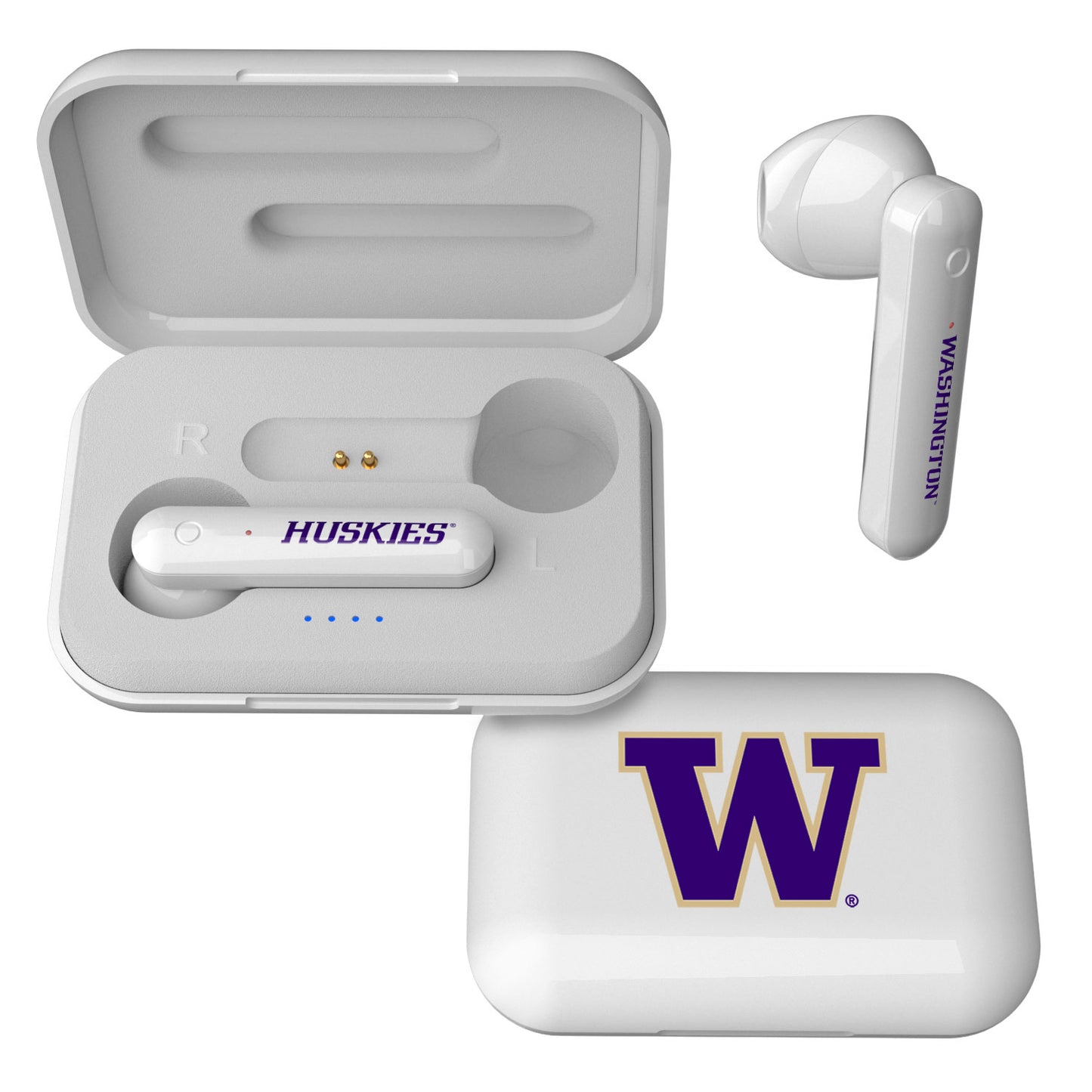 Keyscaper Washington Huskies Wireless TWS Insignia Design Earbuds