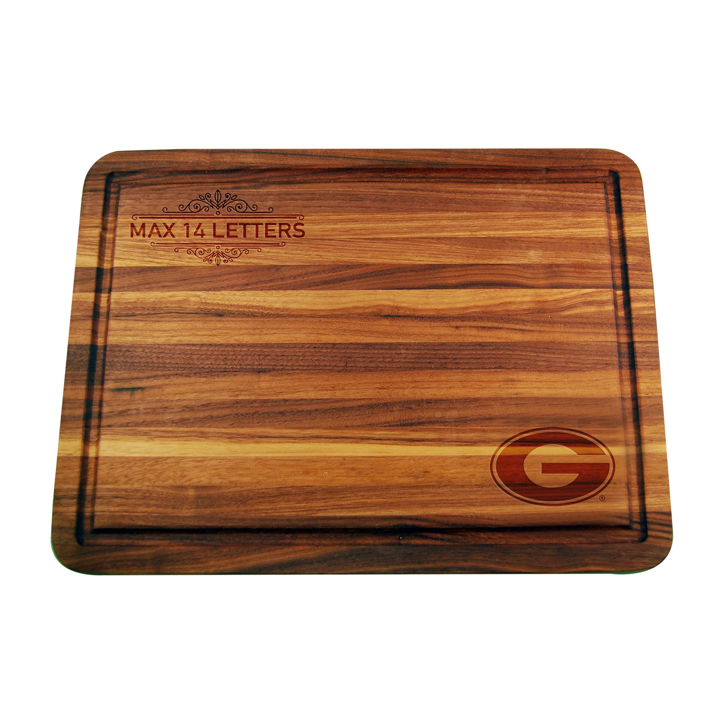 Georgia Bulldogs Large Acacia Personalized Cutting & Serving Board