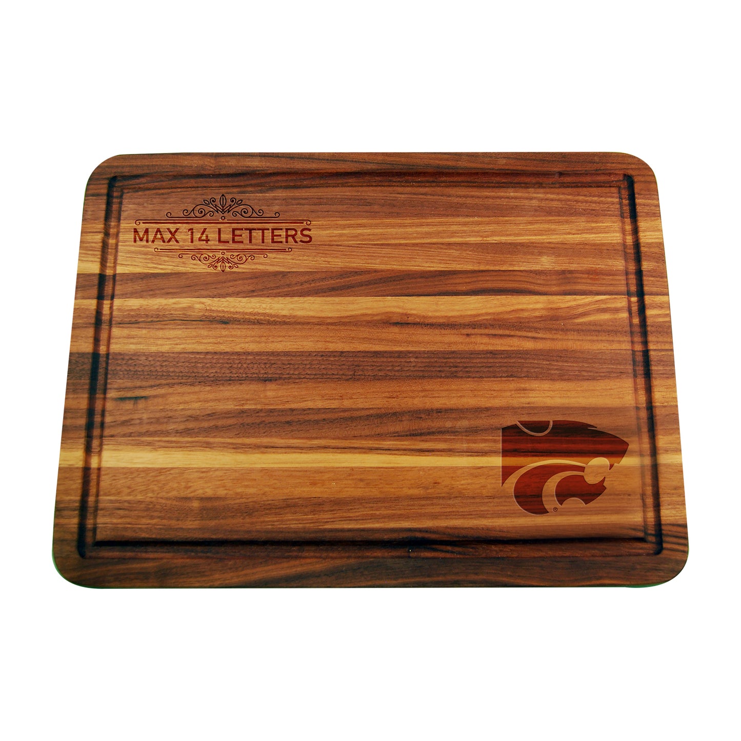 Kansas State Wildcats Large Acacia Personalized Cutting & Serving Board
