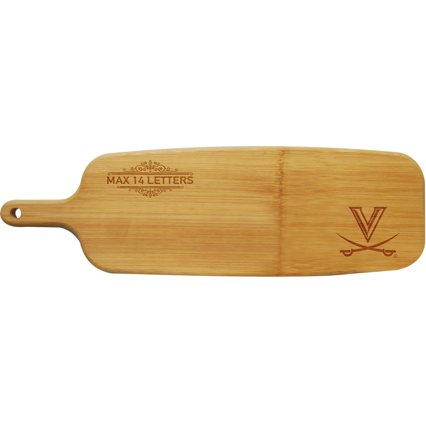 Virginia Cavaliers Personalized Bamboo Paddle Serving Board