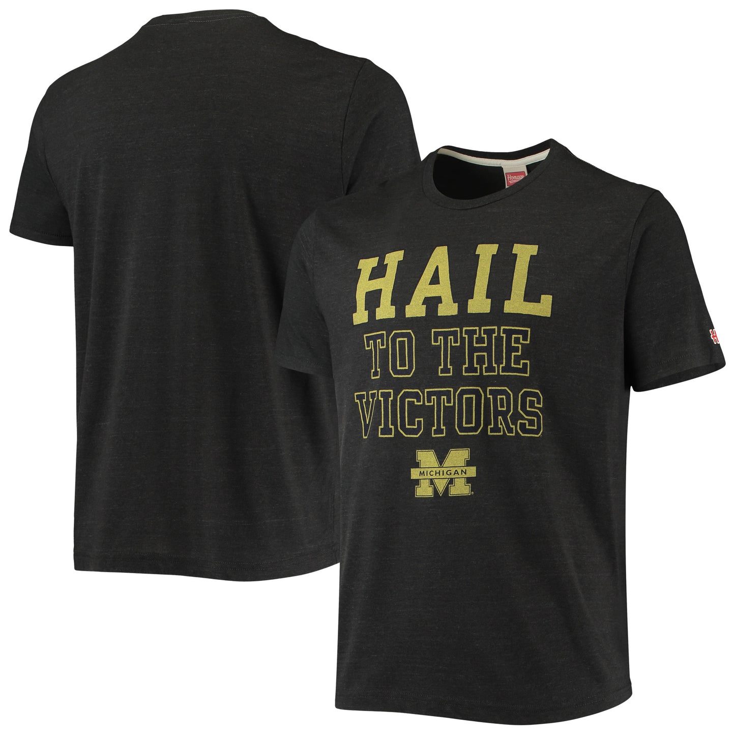 Men's Homage Heathered Charcoal Michigan Wolverines Local Tri-Blend T-Shirt