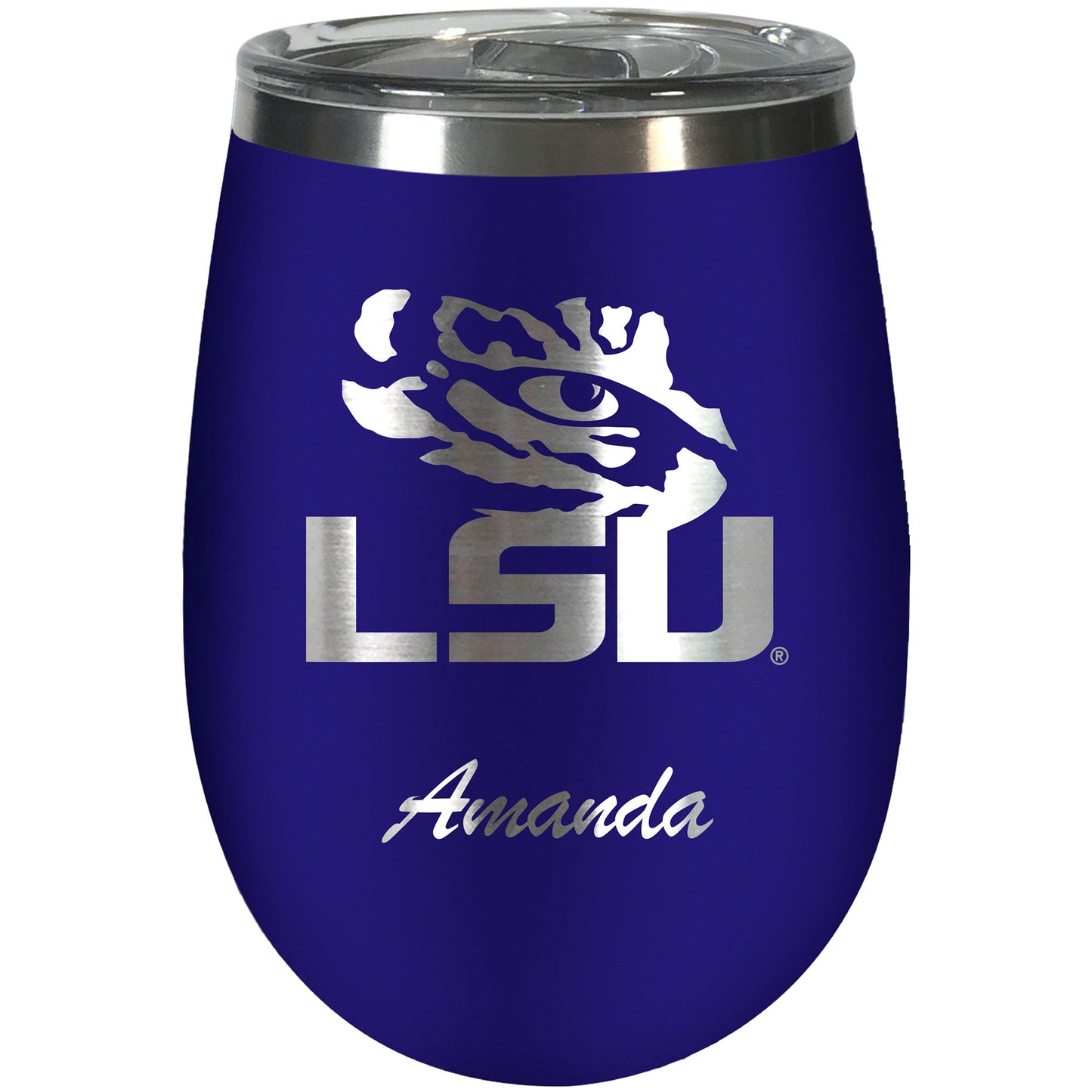 LSU Tigers 10oz. Personalized Team Color Wine Tumbler