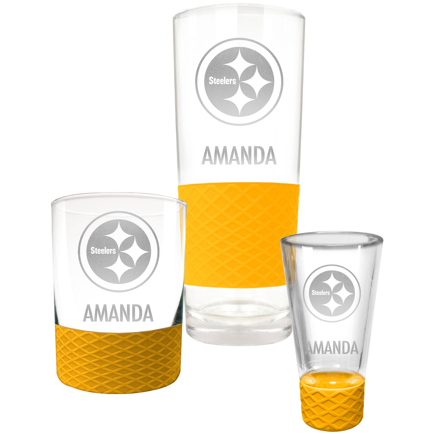 Pittsburgh Steelers 3-Piece Personalized Homegating Drinkware Set