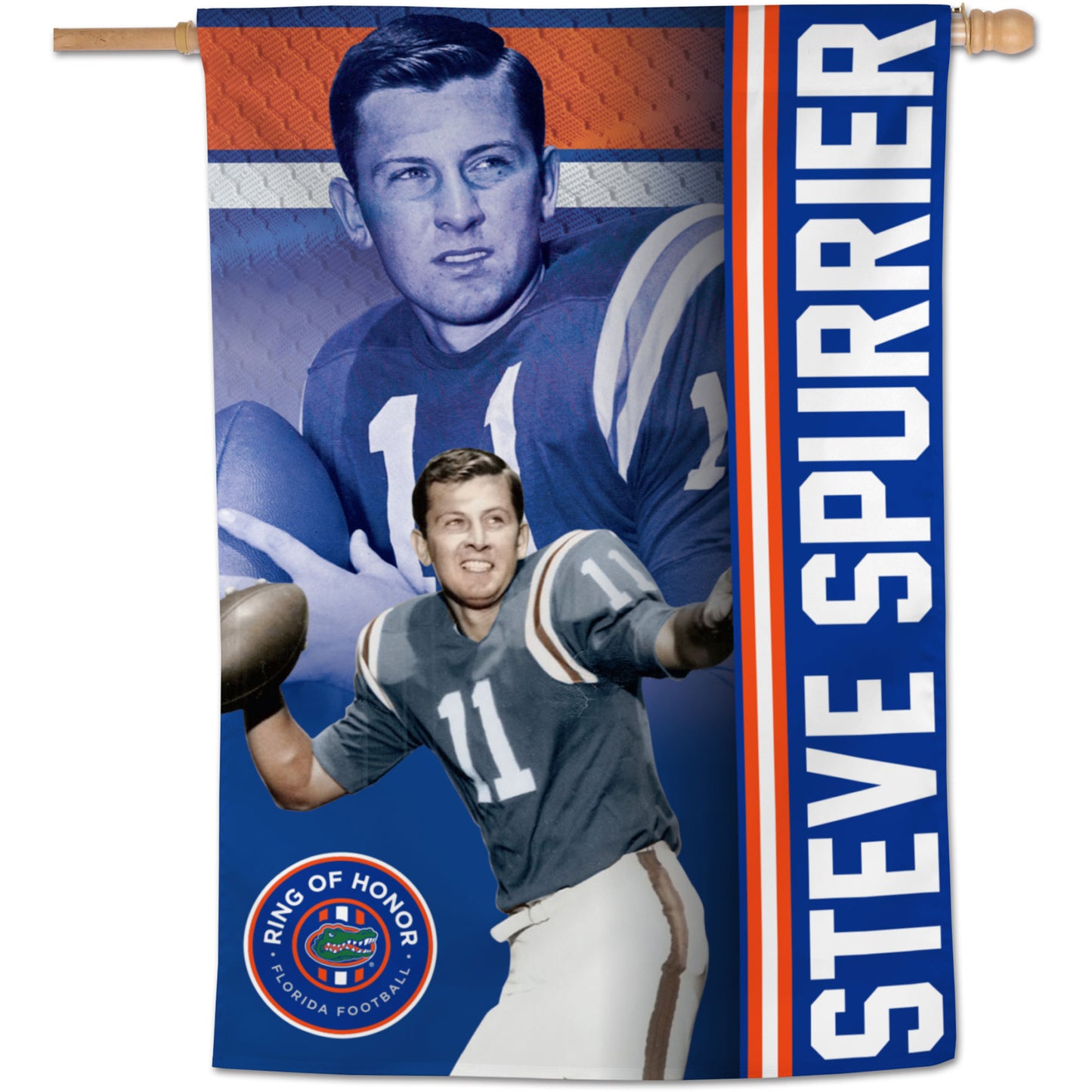 WinCraft Steve Spurrier Florida Gators Single-Sided 28'' x 40'' Ring of Honor Vertical Banner