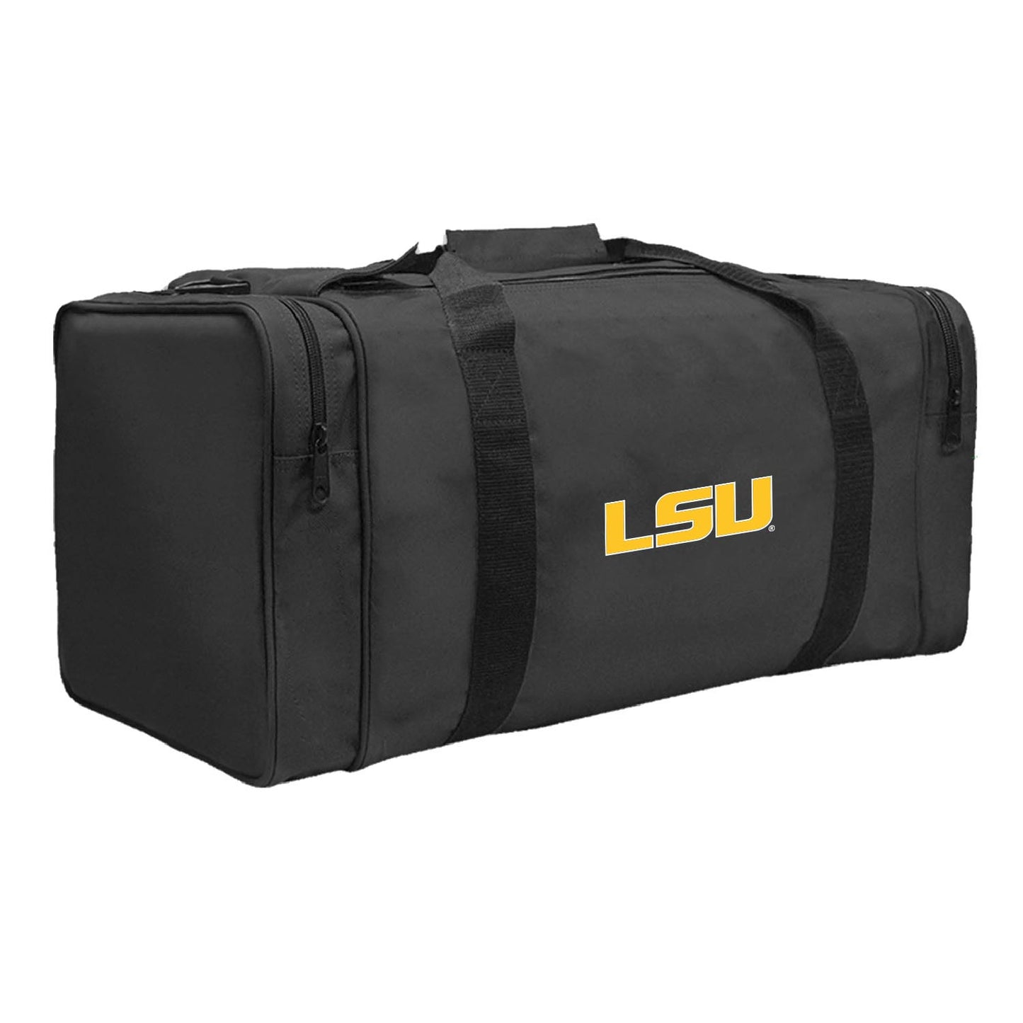 Black LSU Tigers Gear Pack Square Duffel Bag