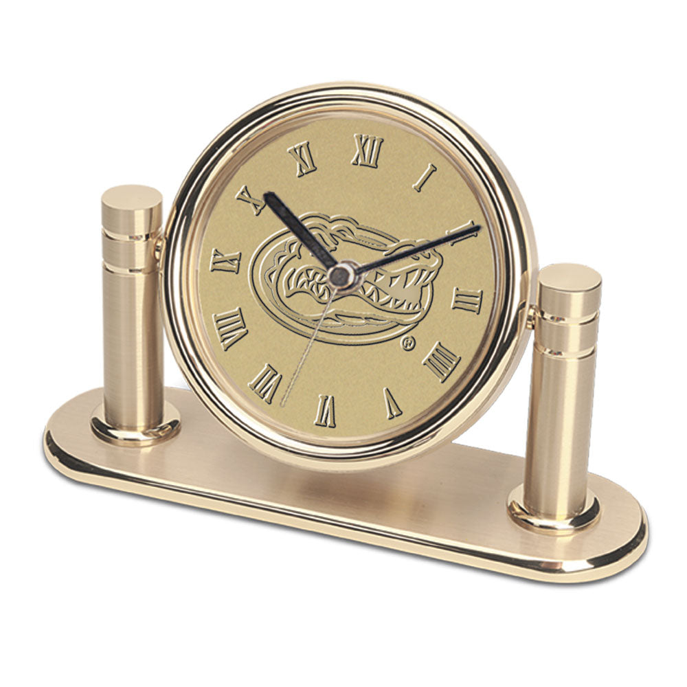 Gold Florida Gators Logo Arcadia Desk Clock