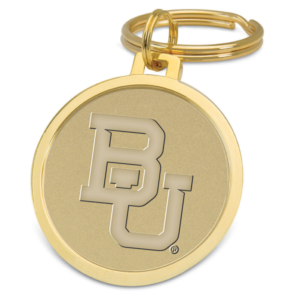 Gold Baylor Bears Team Logo Split-Wire Key Ring