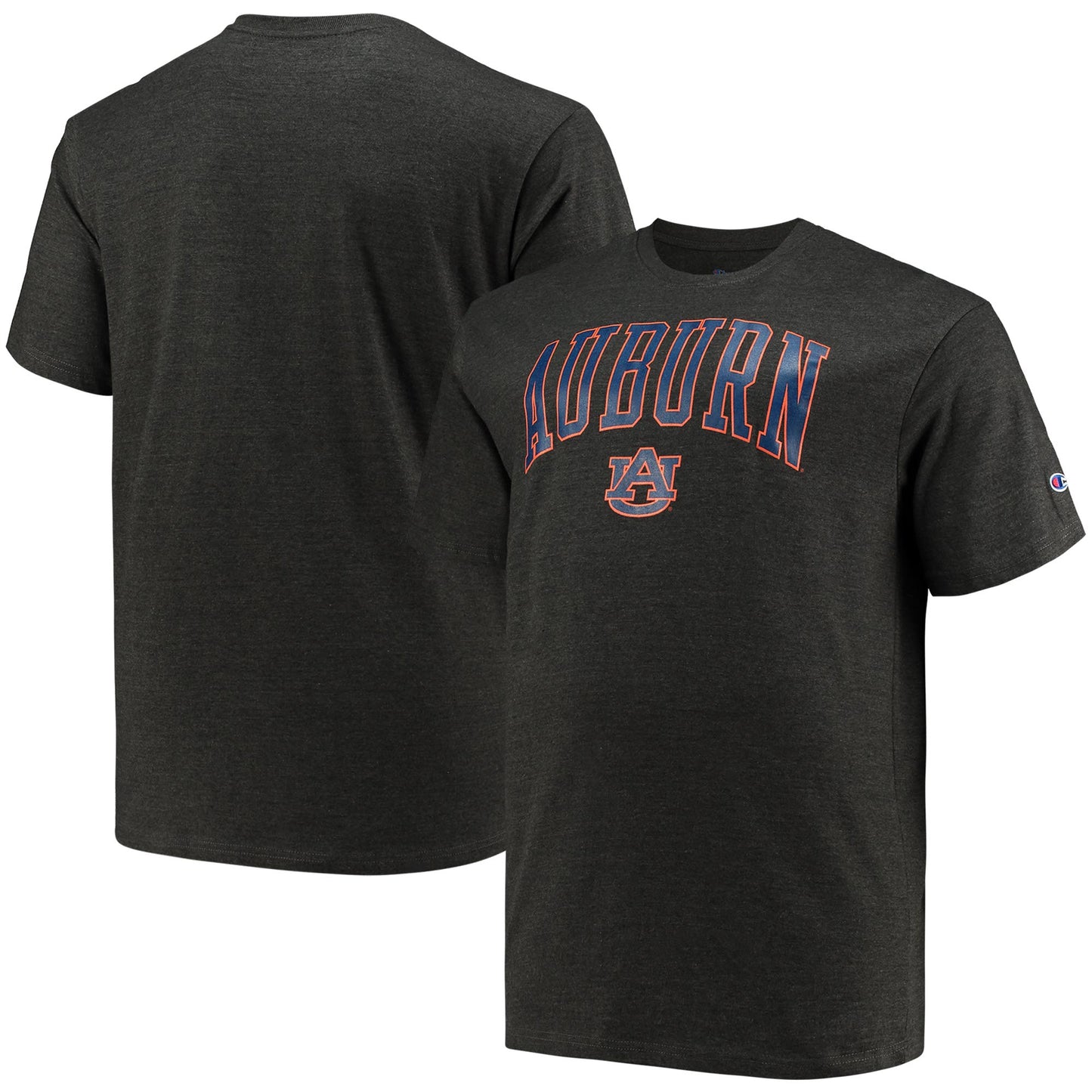 Men's Champion Charcoal Auburn Tigers Big & Tall Arch Over Wordmark T-Shirt