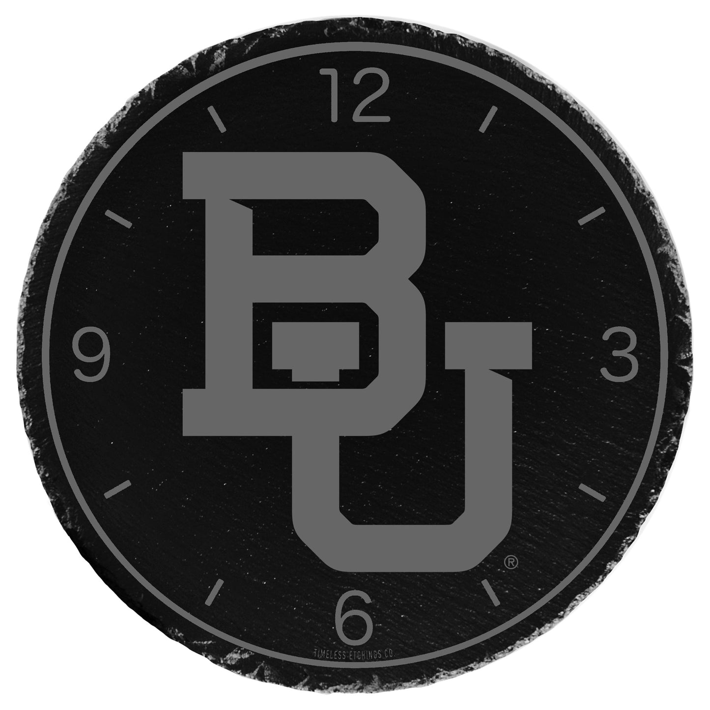 Gray Baylor Bears 12'' Slate Clock