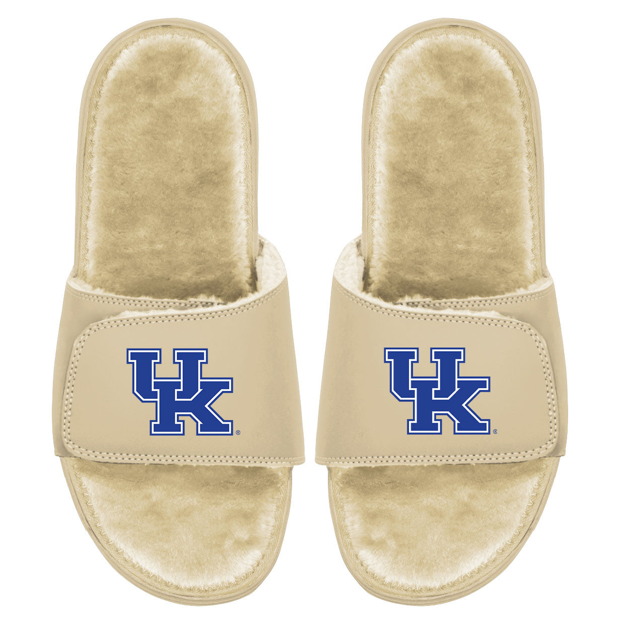 Men's ISlide Tan Kentucky Wildcats Dune Faux Fur Slide Sandals