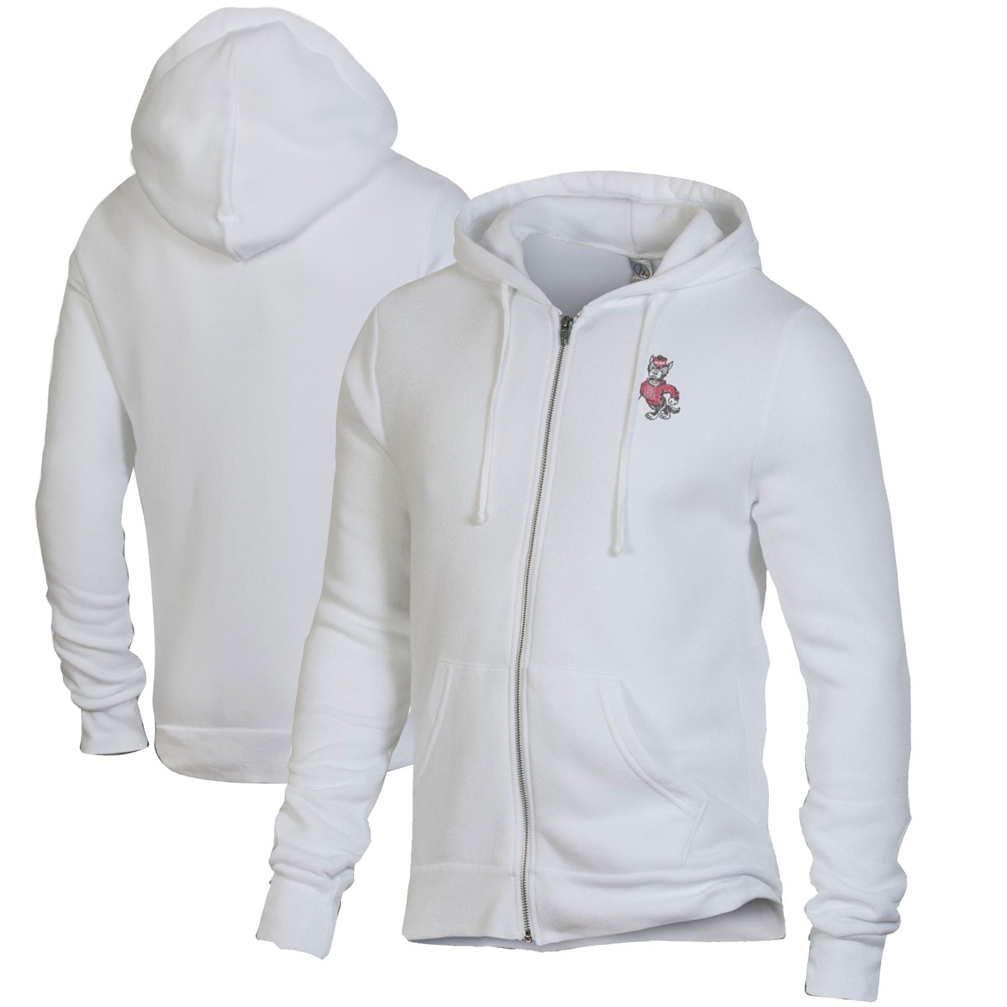 Men's White NC State Wolfpack Rocky Full-Zip Hoodie