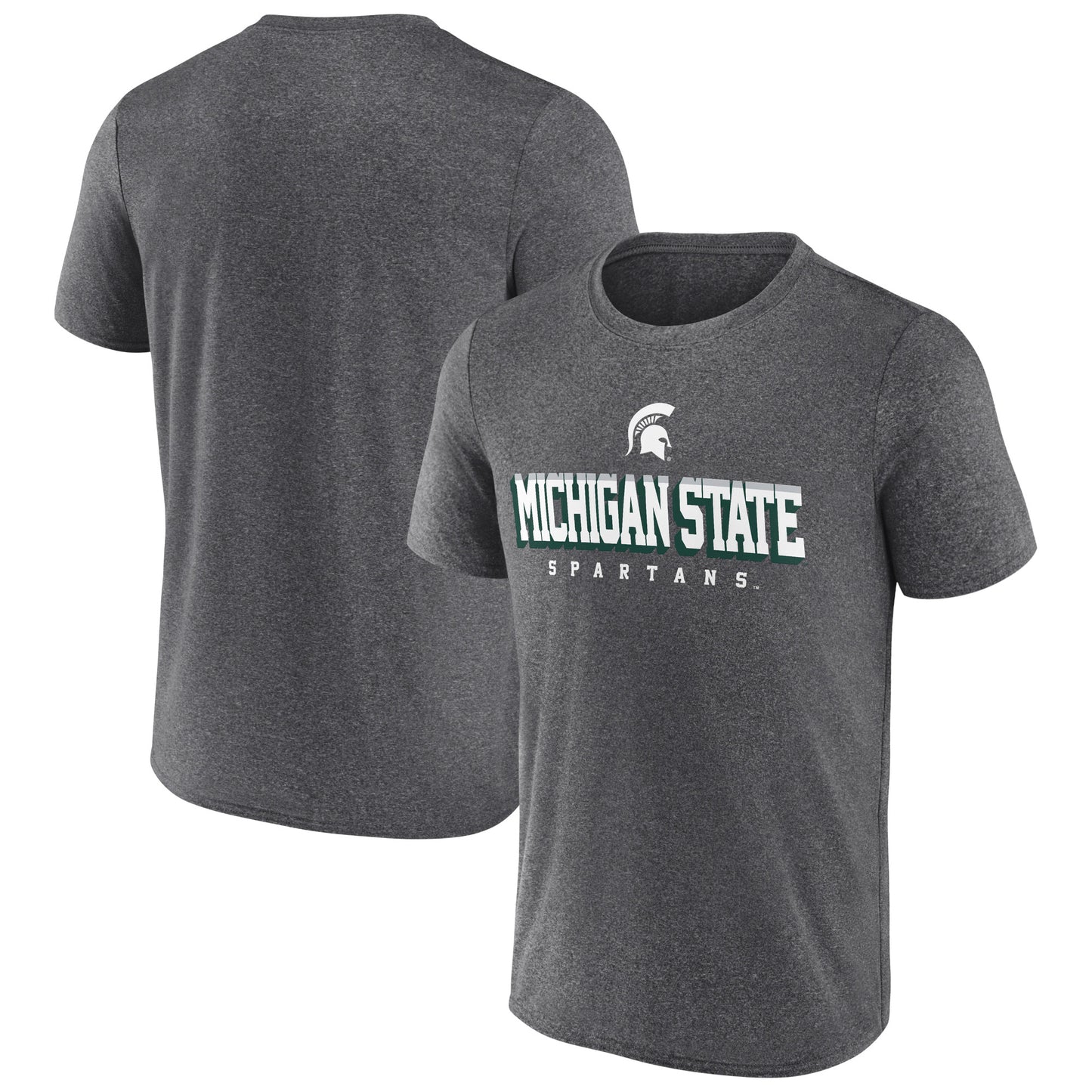 Men's Heather Charcoal Michigan State Spartans Wheelhouse T-Shirt