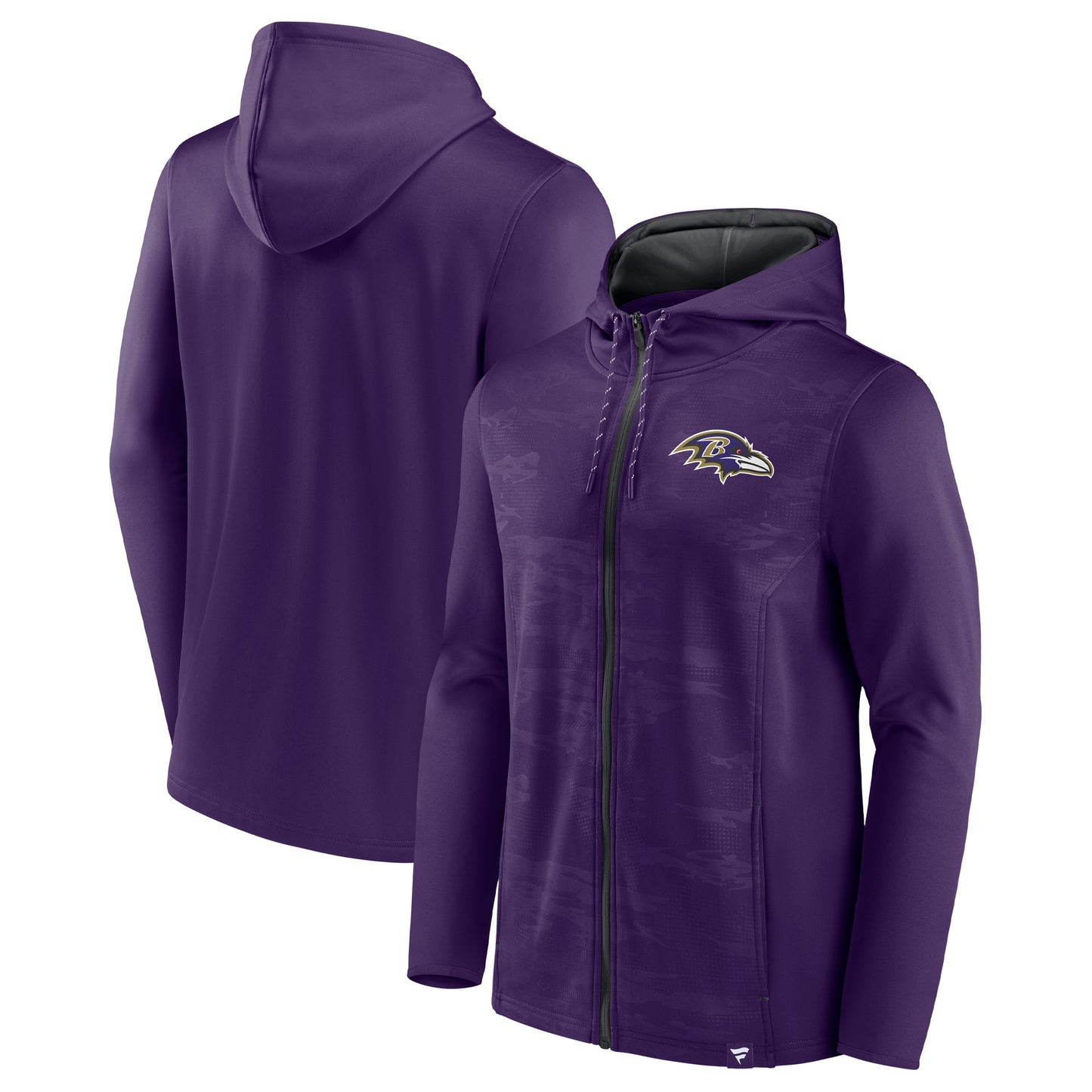 Men's Fanatics Purple Baltimore Ravens Ball Carrier Full-Zip Hoodie