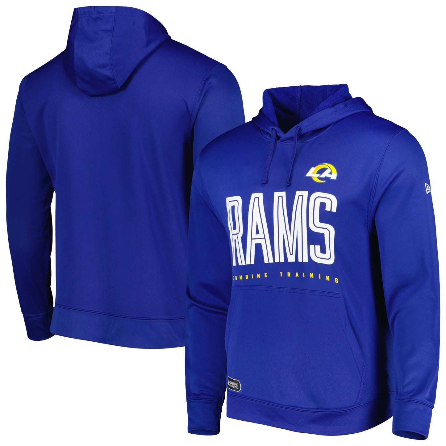 Men's New Era Royal Los Angeles Rams Combine Authentic Huddle Up Pullover Hoodie