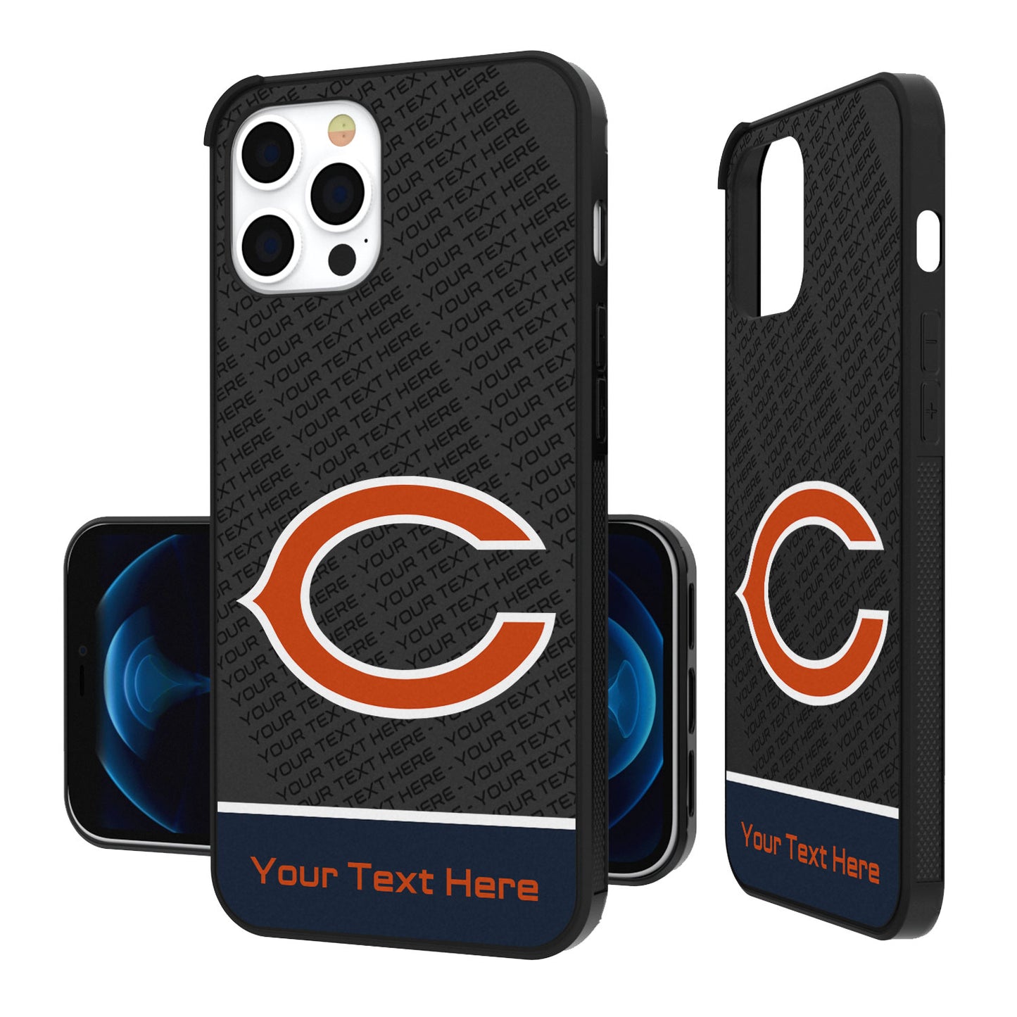 Chicago Bears Personalized EndZone Plus Design iPhone Bump Case