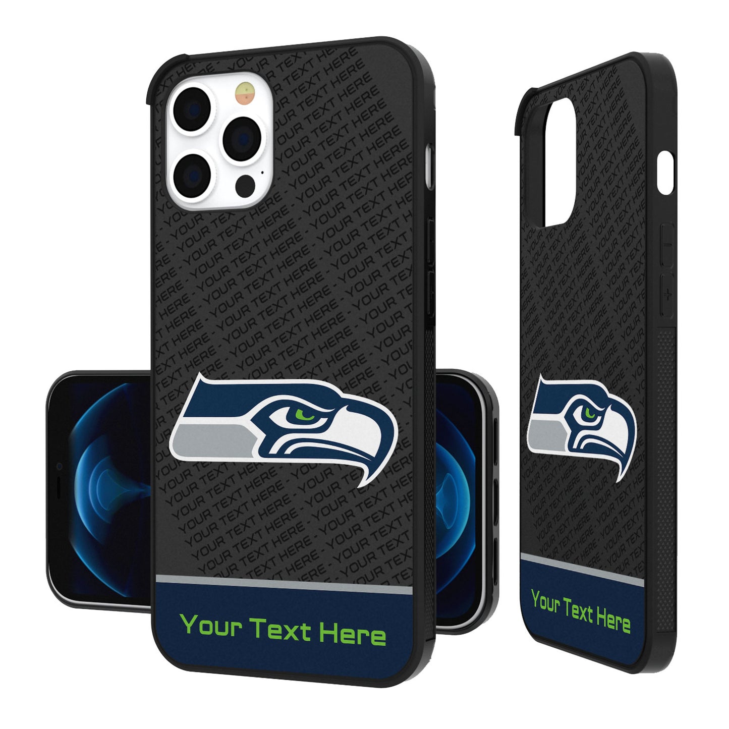 Seattle Seahawks Personalized EndZone Plus Design iPhone Bump Case