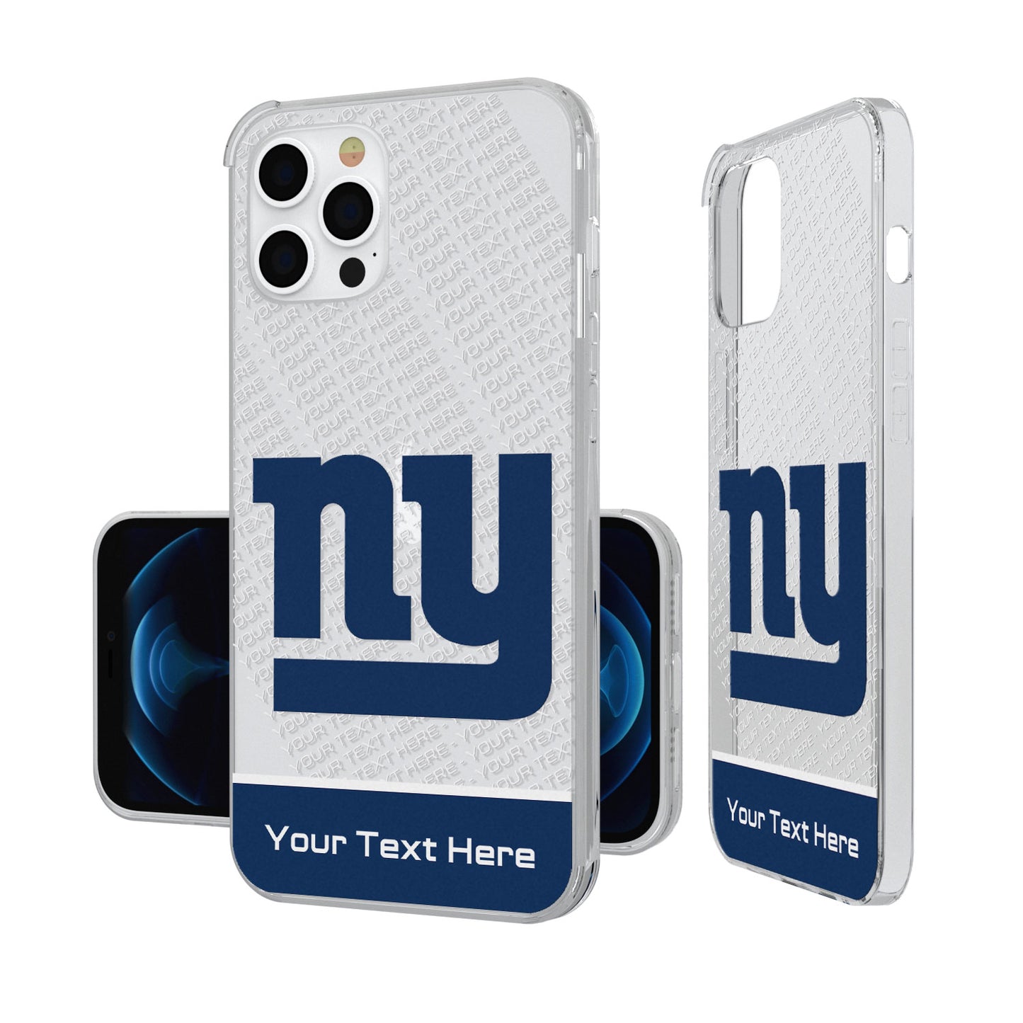 New York Giants Personalized Endzone Plus Design iPhone Clear Case