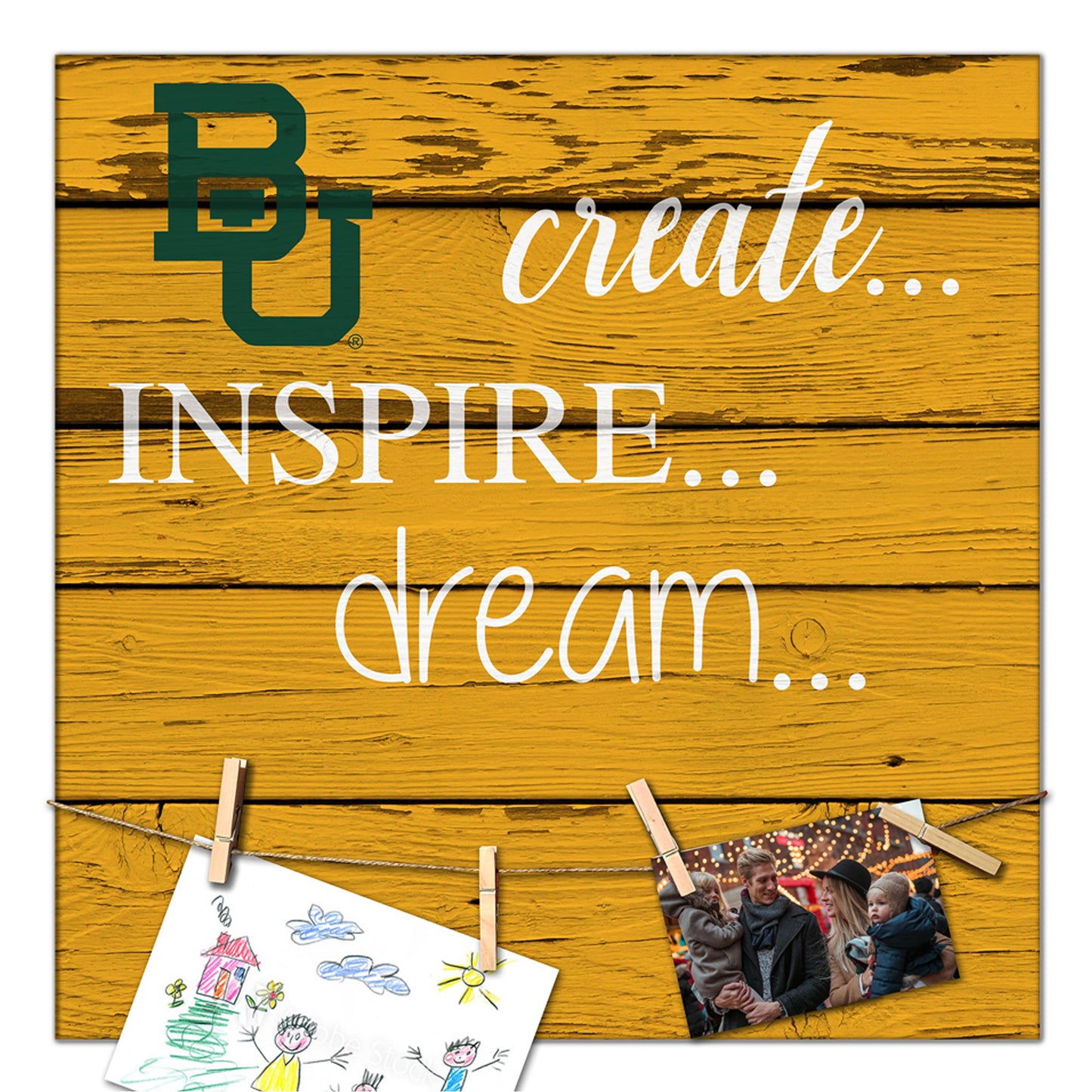 Baylor Bears 18'' x 18'' Create Inspire Dream Sign