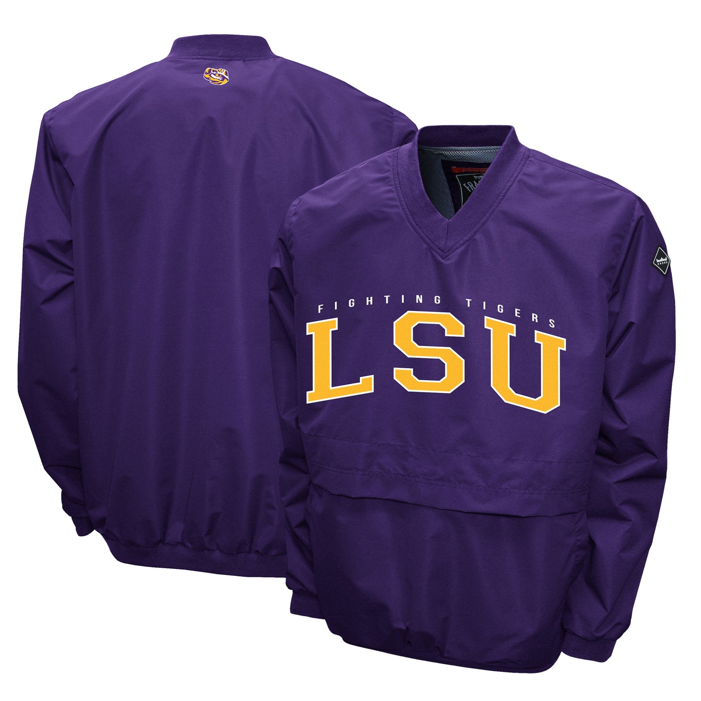 Men's Franchise Club Purple LSU Tigers Members Windshell V-Neck Pullover Jacket