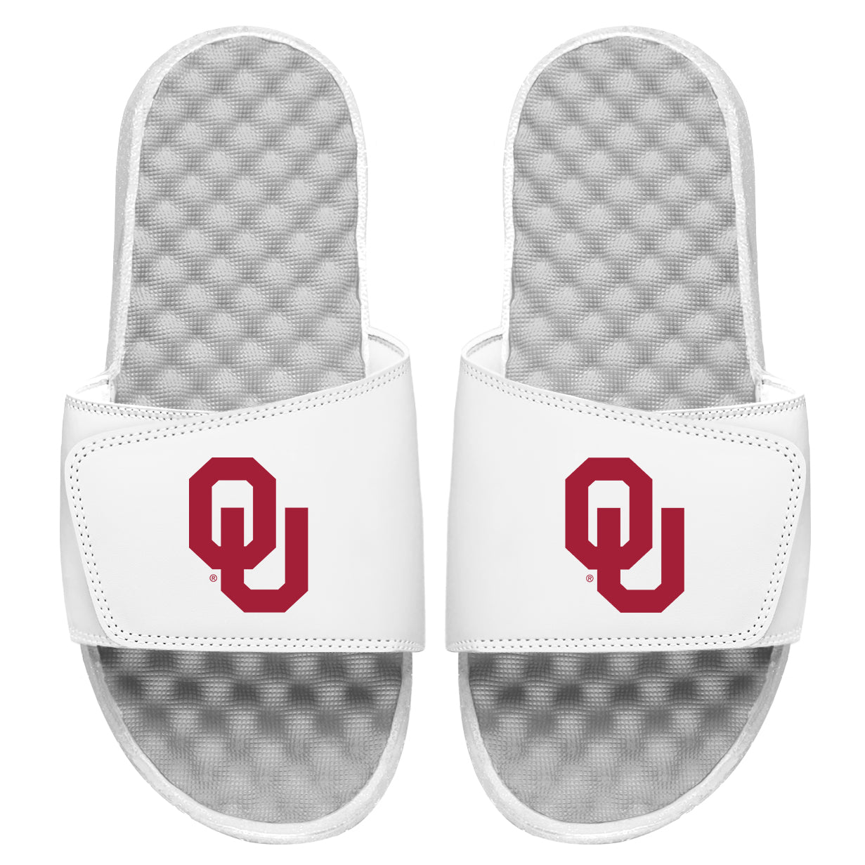 Youth ISlide White Oklahoma Sooners Primary Logo Slide Sandals