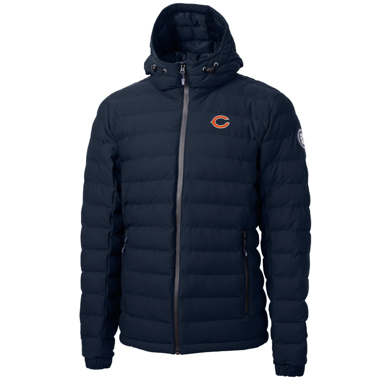 Men's Cutter & Buck Navy Chicago Bears Mission Ridge Repreve Full-Zip Puffer Jacket