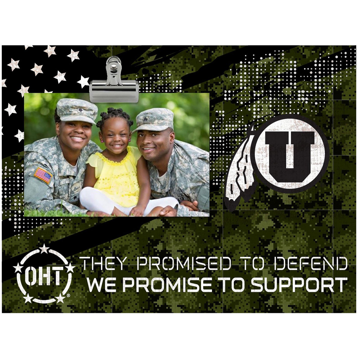 Utah Utes 10'' x 10'' Operation Hat Trick Clip Frame
