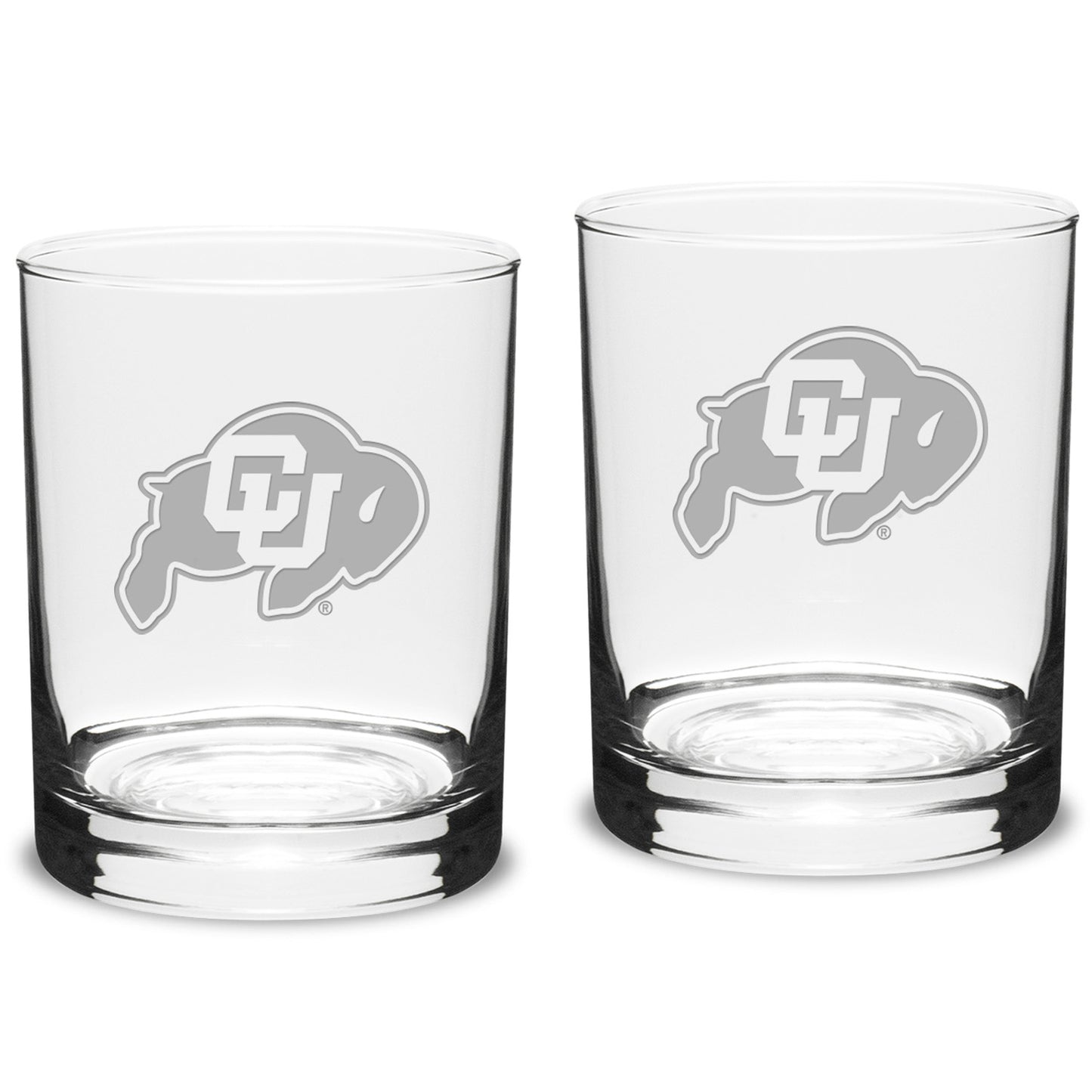 Colorado Buffaloes 14oz. 2-Piece Classic Double Old-Fashioned Glass Set