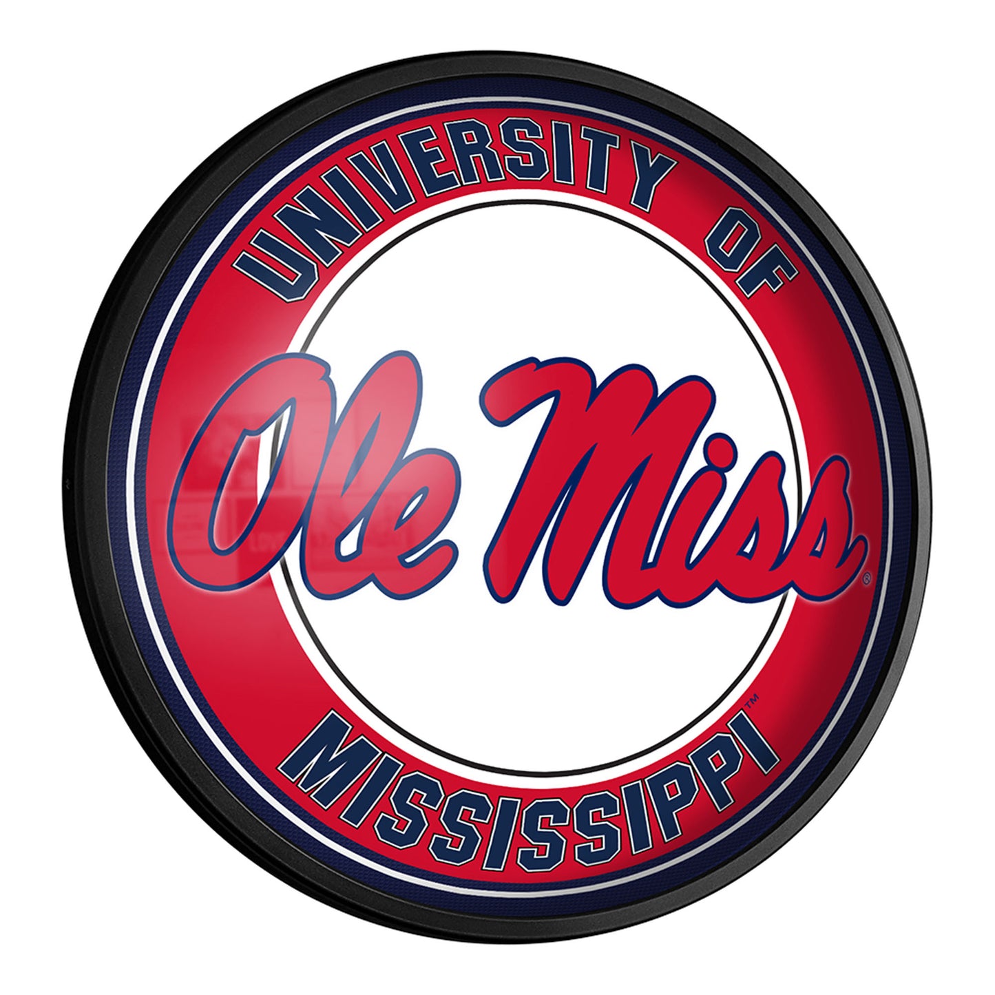 Ole Miss Rebels 18'' Round Slimline Illuminated Wall Sign