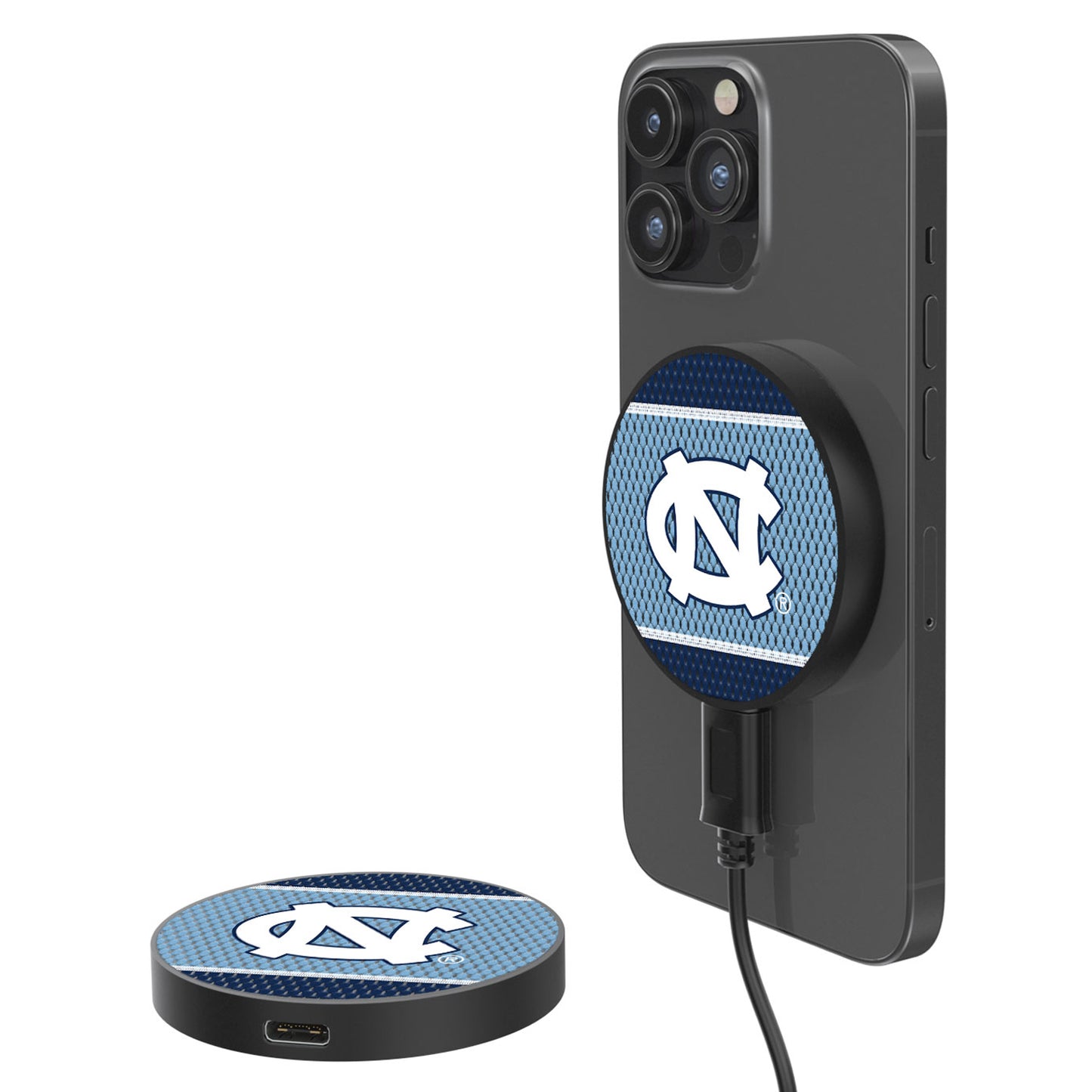 North Carolina Tar Heels 10-Watt Mesh Design Wireless Magnetic Charger