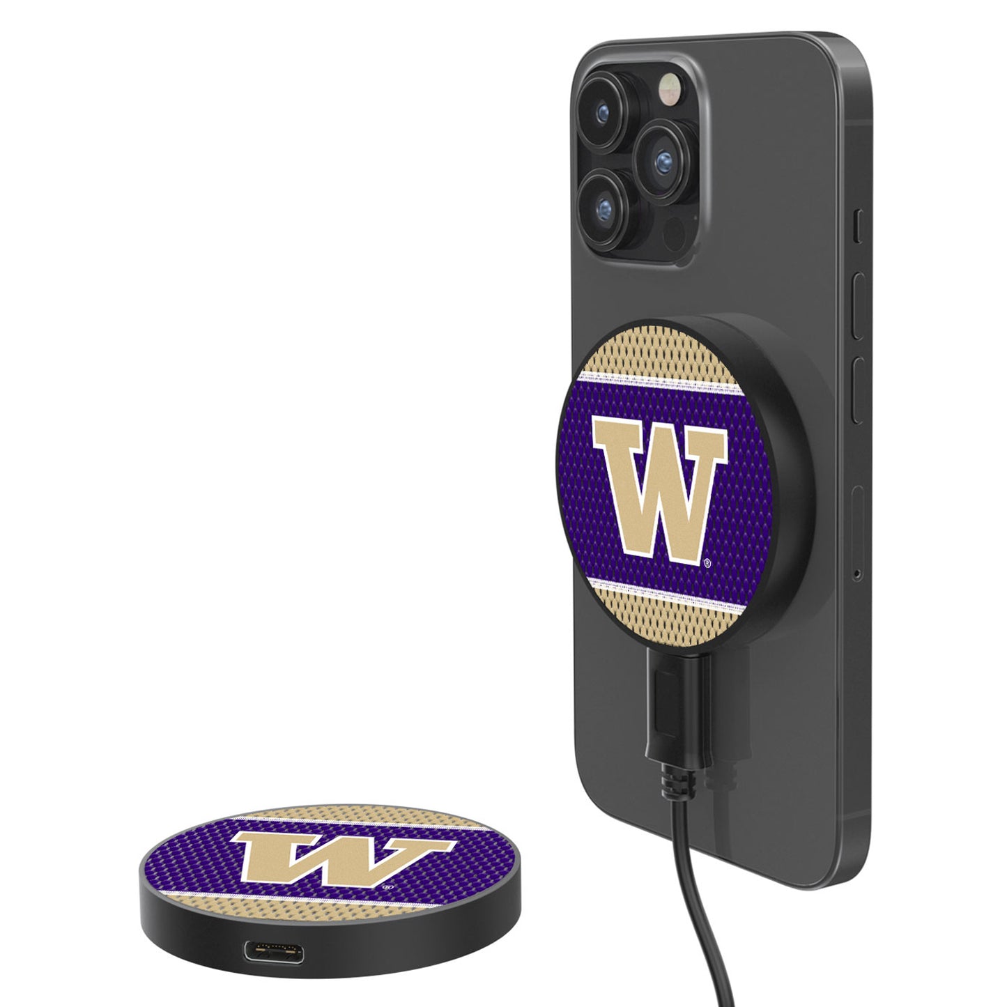Washington Huskies 10-Watt Mesh Design Wireless Magnetic Charger