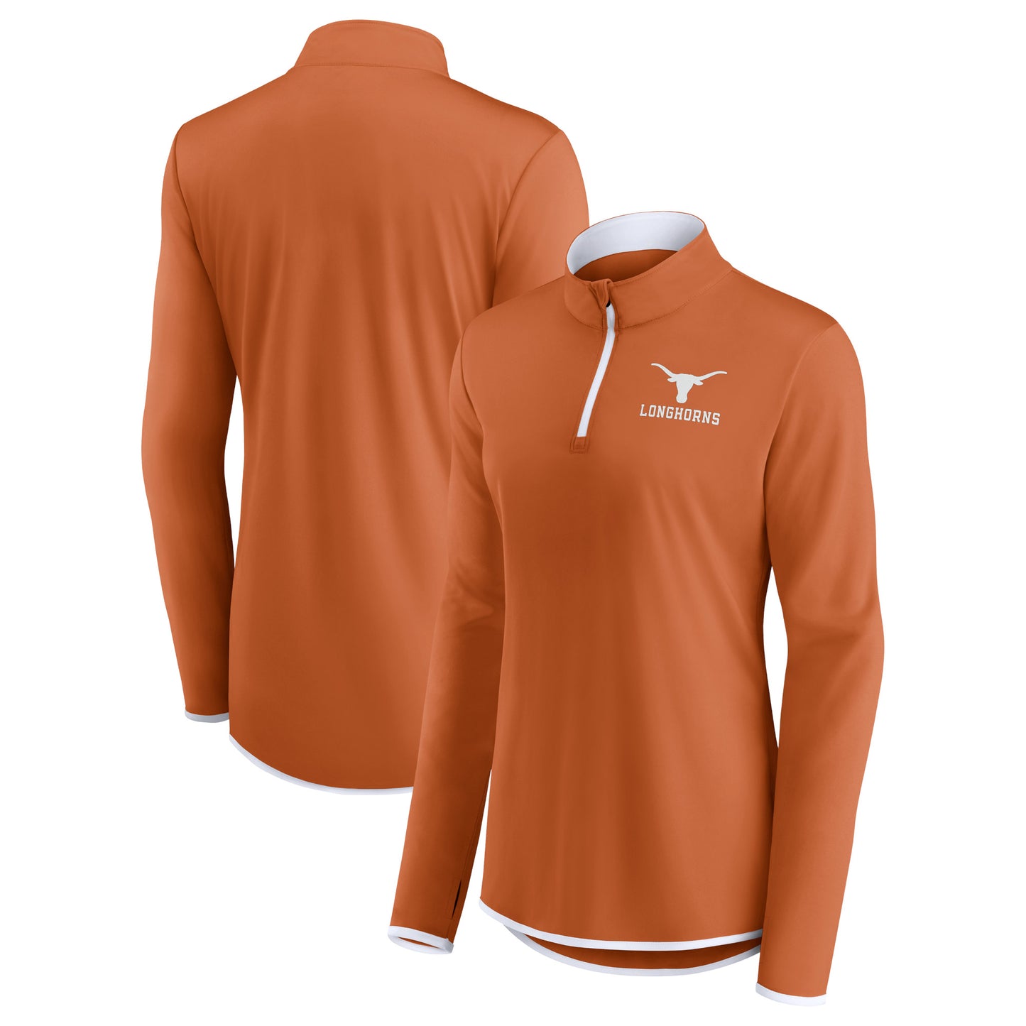 Women's Fanatics Texas Orange Texas Longhorns Worth the Drive Quarter-Zip Top