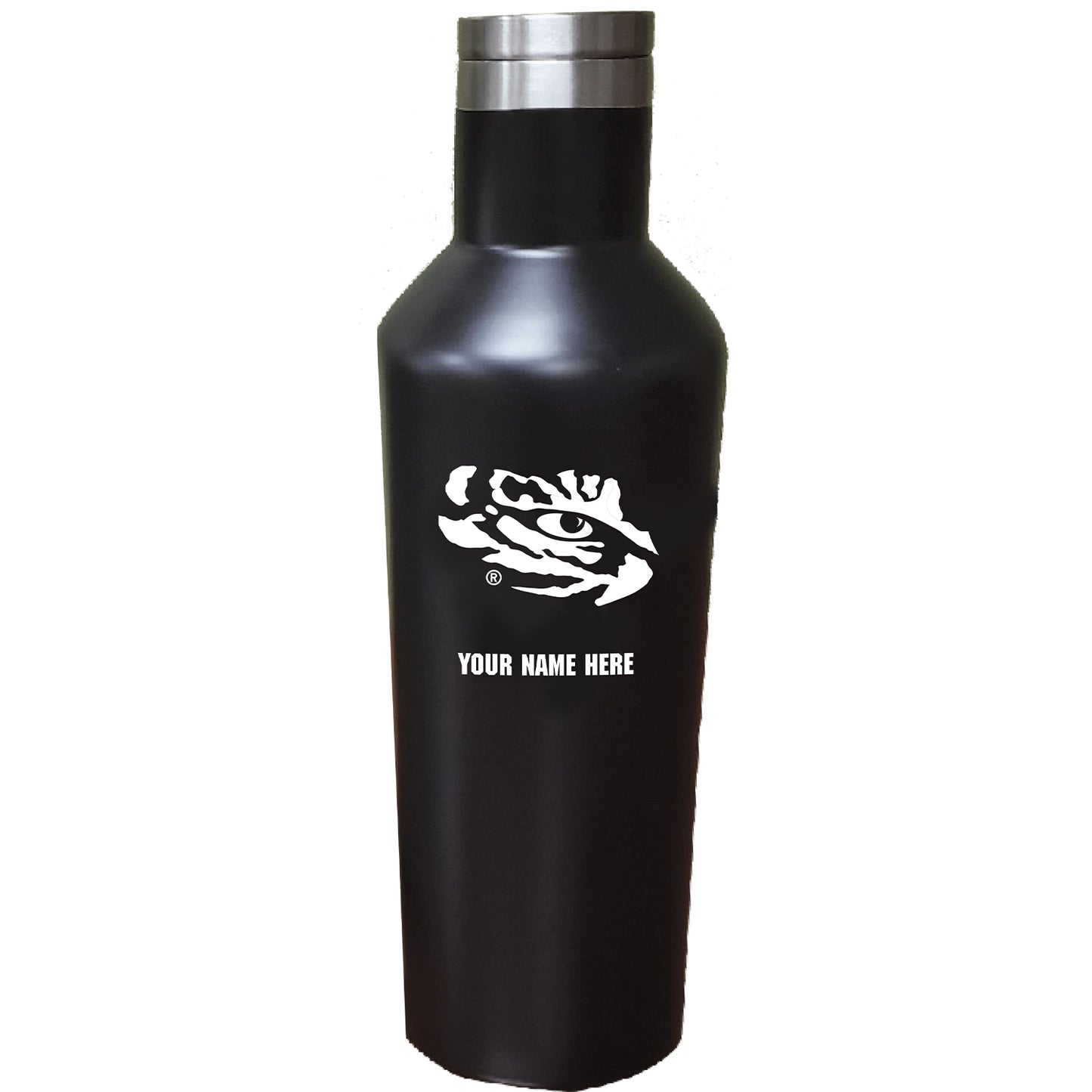 LSU Tigers 17oz. Personalized Stainless Steel Infinity Bottle