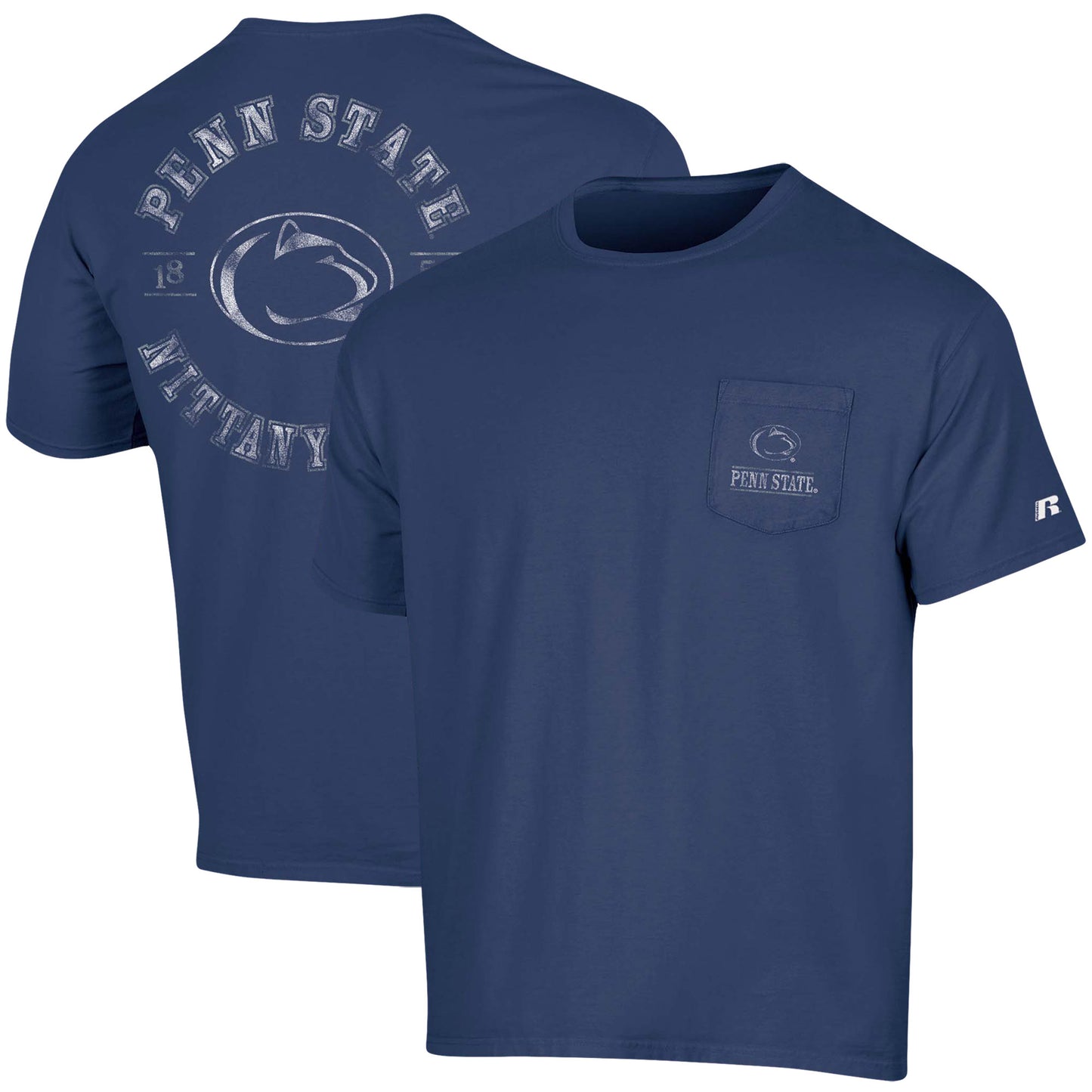 Men's Russell Navy Penn State Nittany Lions Pocket Logo T-Shirt