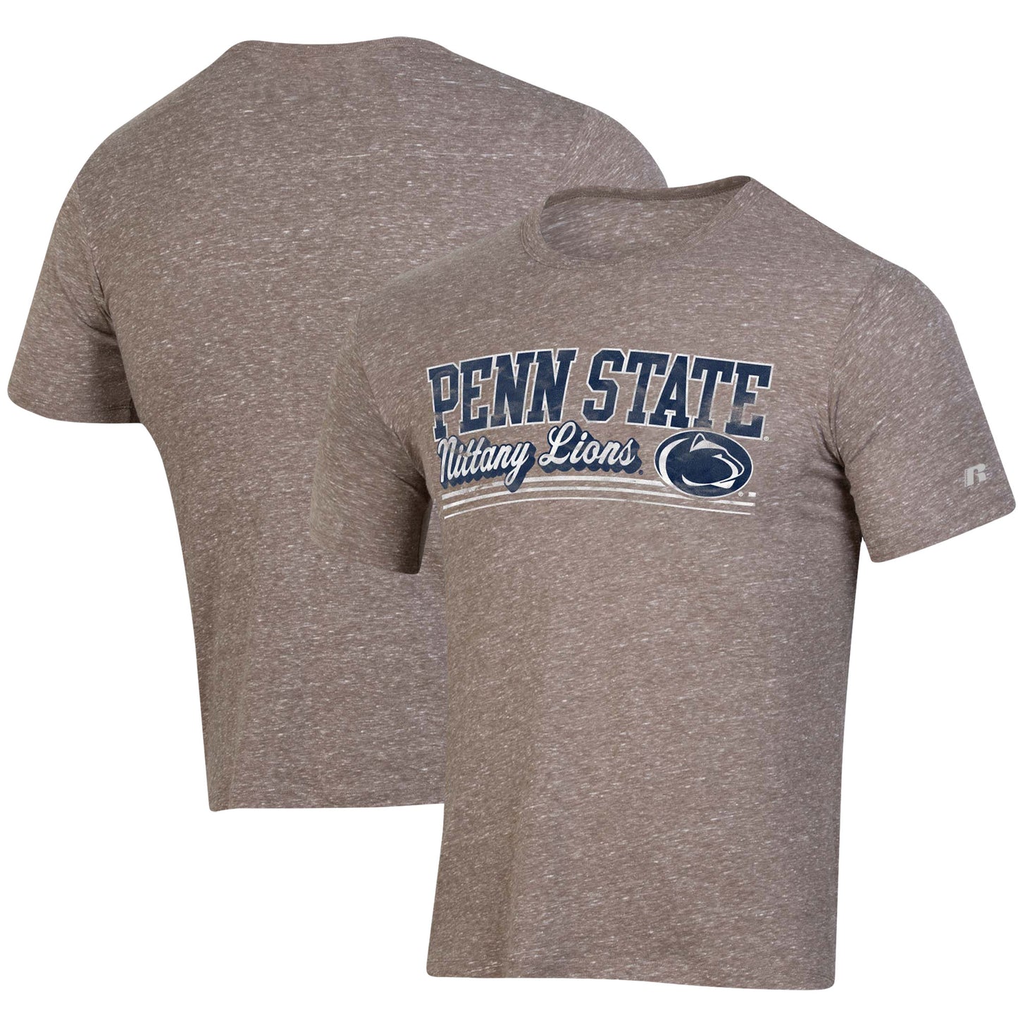 Men's Russell Heathered Charcoal Penn State Nittany Lions Tri-Blend T-Shirt