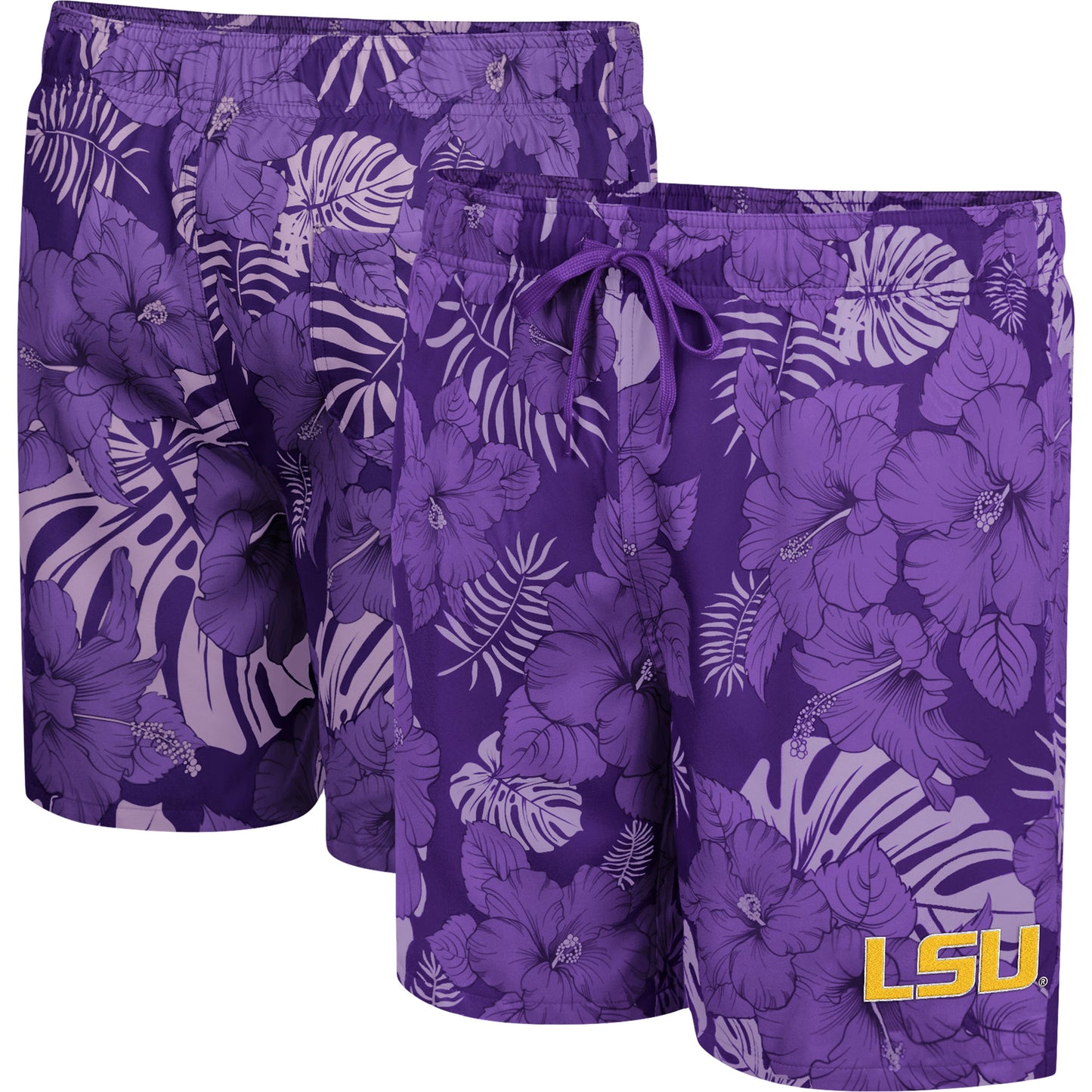 Men's Colosseum Purple LSU Tigers The Dude Swim Shorts