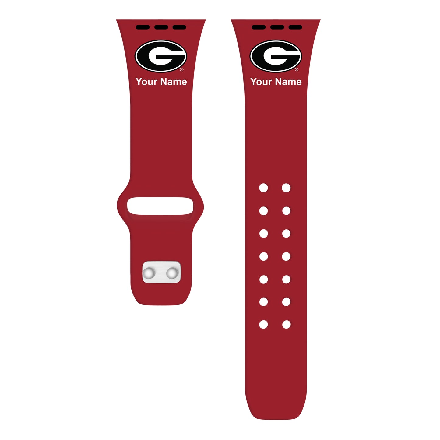 Georgia Bulldogs Personalized Silicone Apple Watch Band