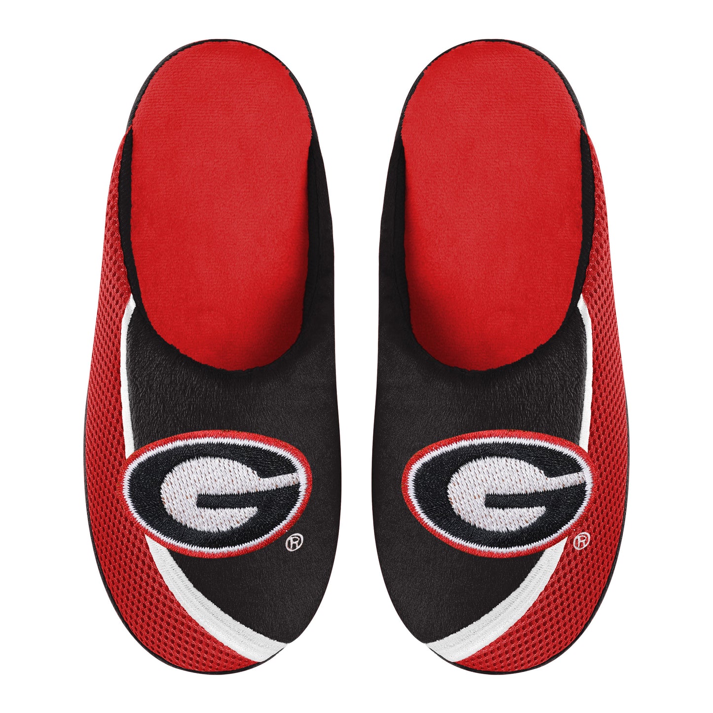 Men's FOCO Georgia Bulldogs Big Logo Color Edge Slippers