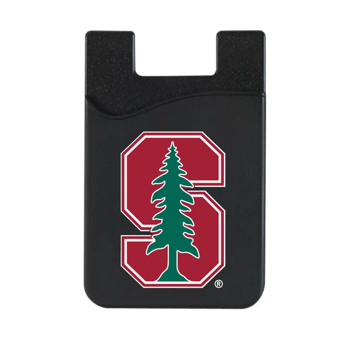 Black Stanford Cardinal Top Loading Faux Leather Phone Wallet Sleeve