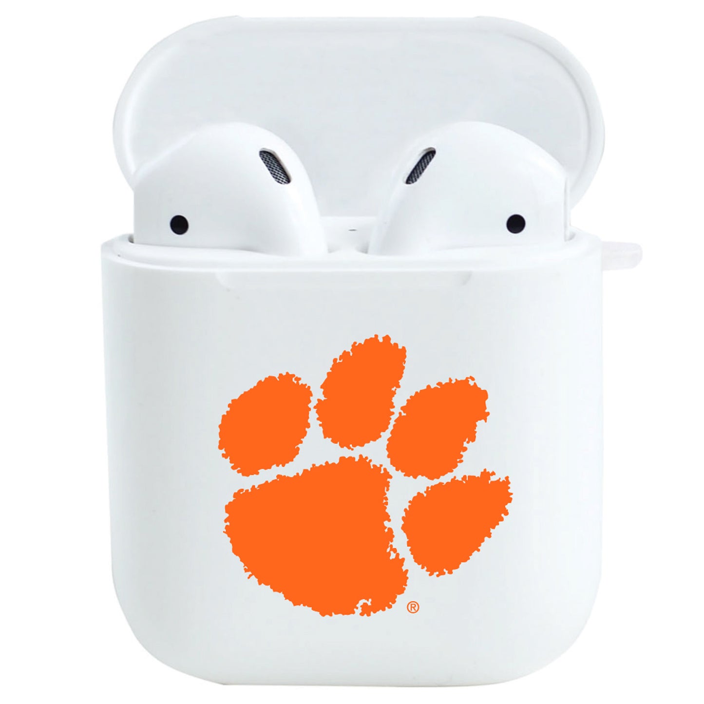 White Clemson Tigers Airpods Case